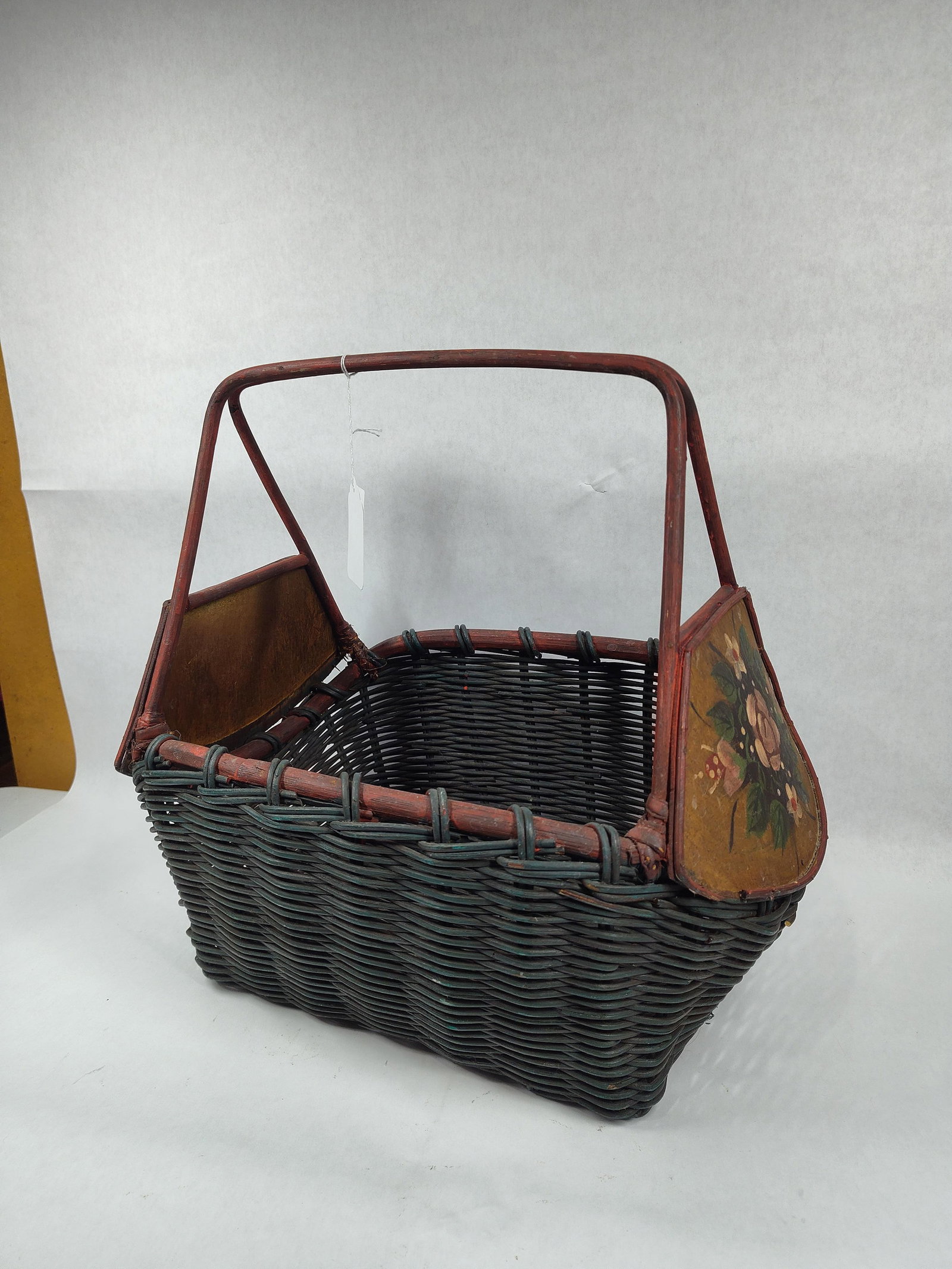 Tole Painted Basket - 2
