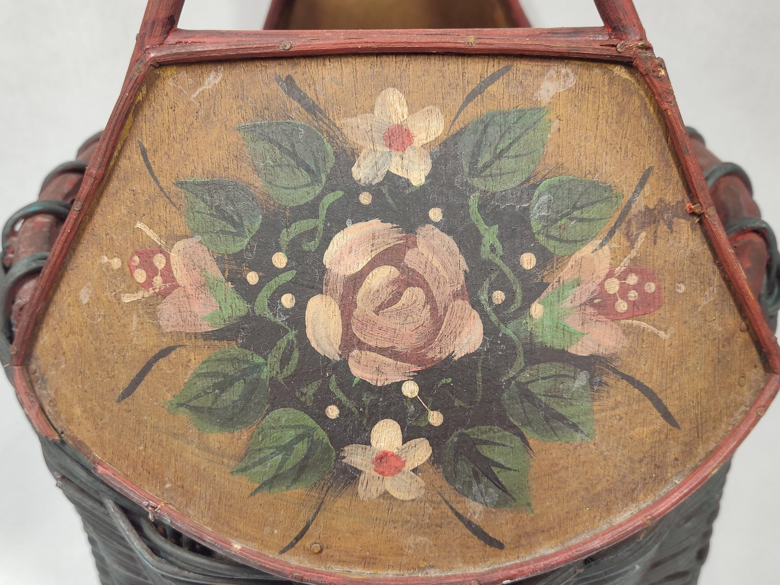 Tole Painted Basket - 3
