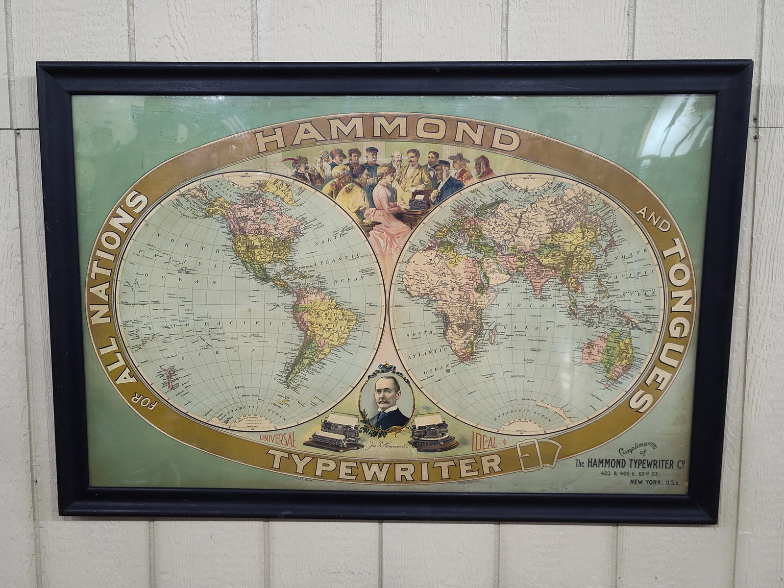 Hammond Typewriter for All Nations and Tongues framed litho (1 of 7)