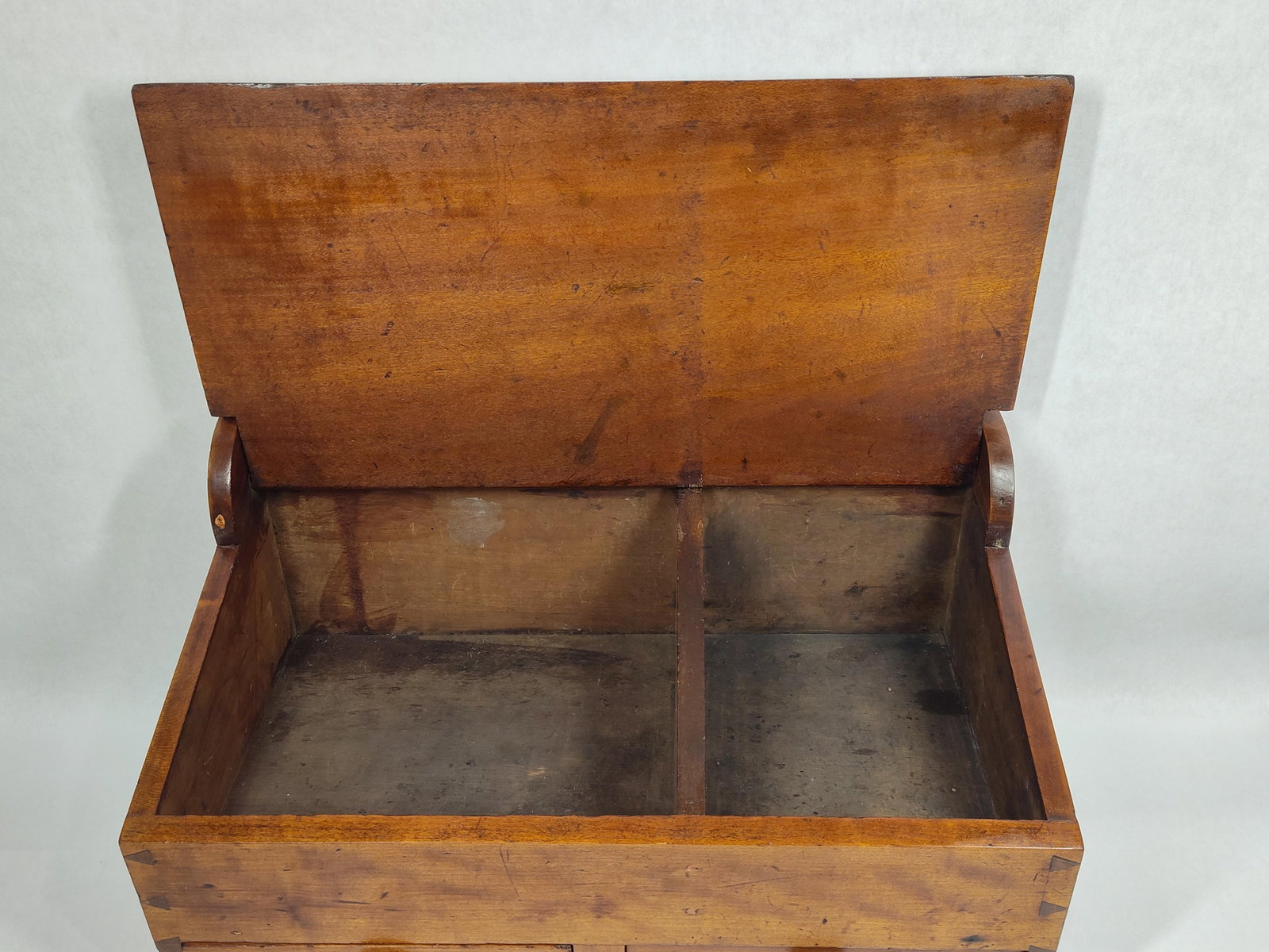 Early Dovetailed Slanted Document Wall Box - 2