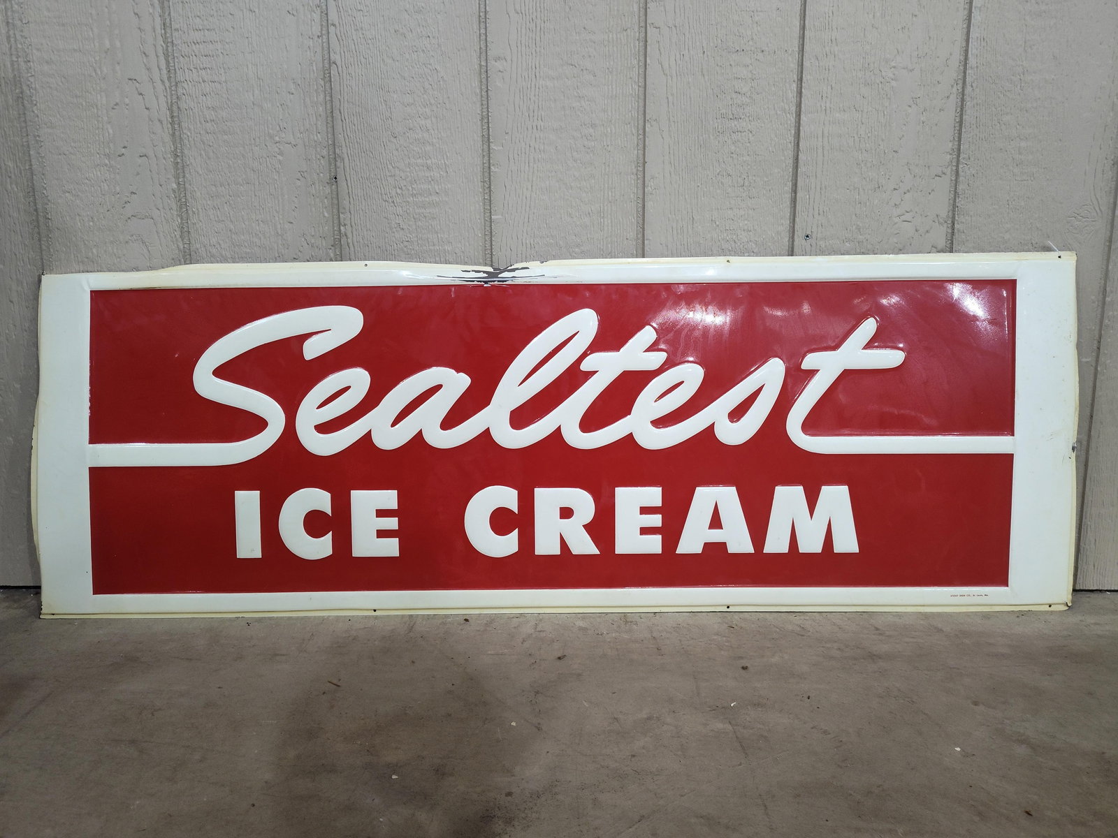 SST Sealtest Ice Cream embossed sign (1 of 8)