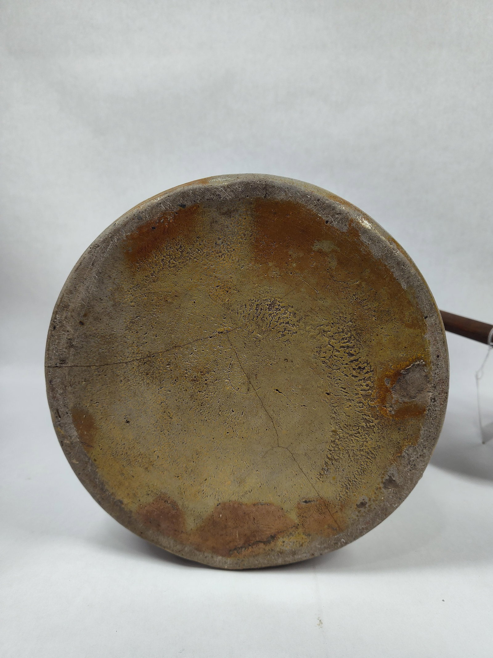 Decorated 4-gal stoneware Dasher churn - 10