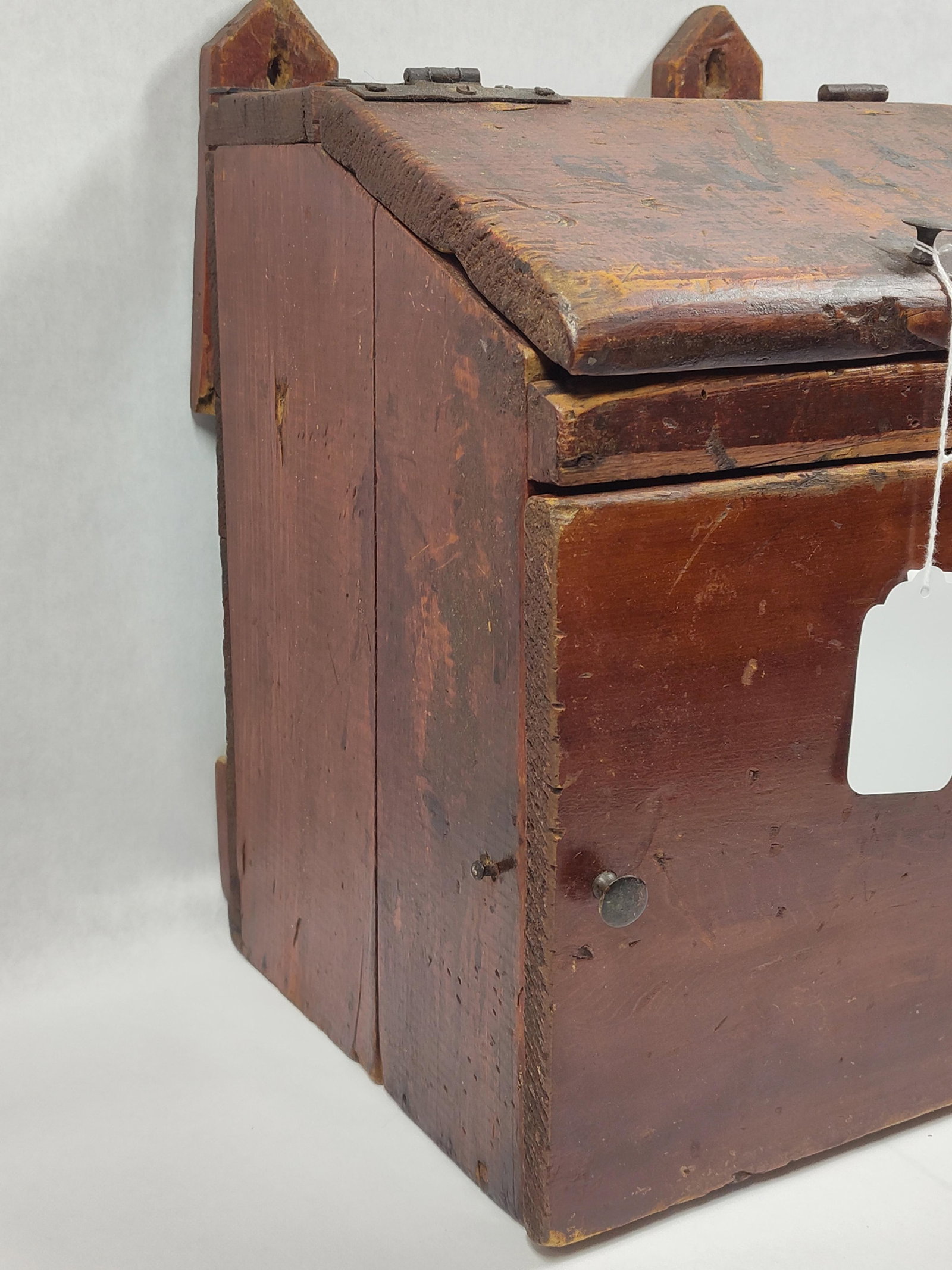 Early Primitive Hanging Salt Box - 5