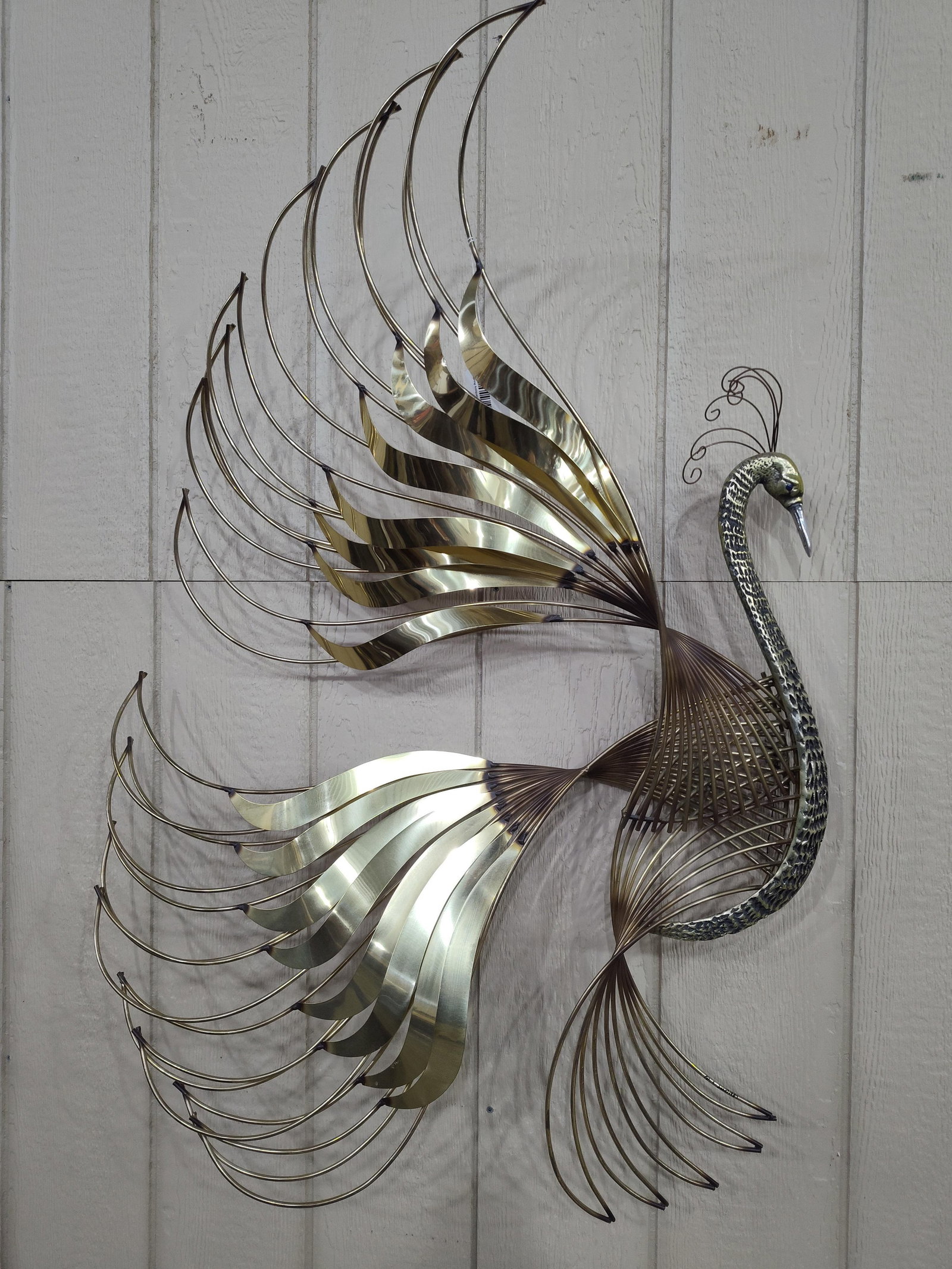 Impressive C. Jere "Peacock" Wall Sculpture: In excellent condition!! Signed and dated 1987. Displays very well!! Approximately 32in x 48in.