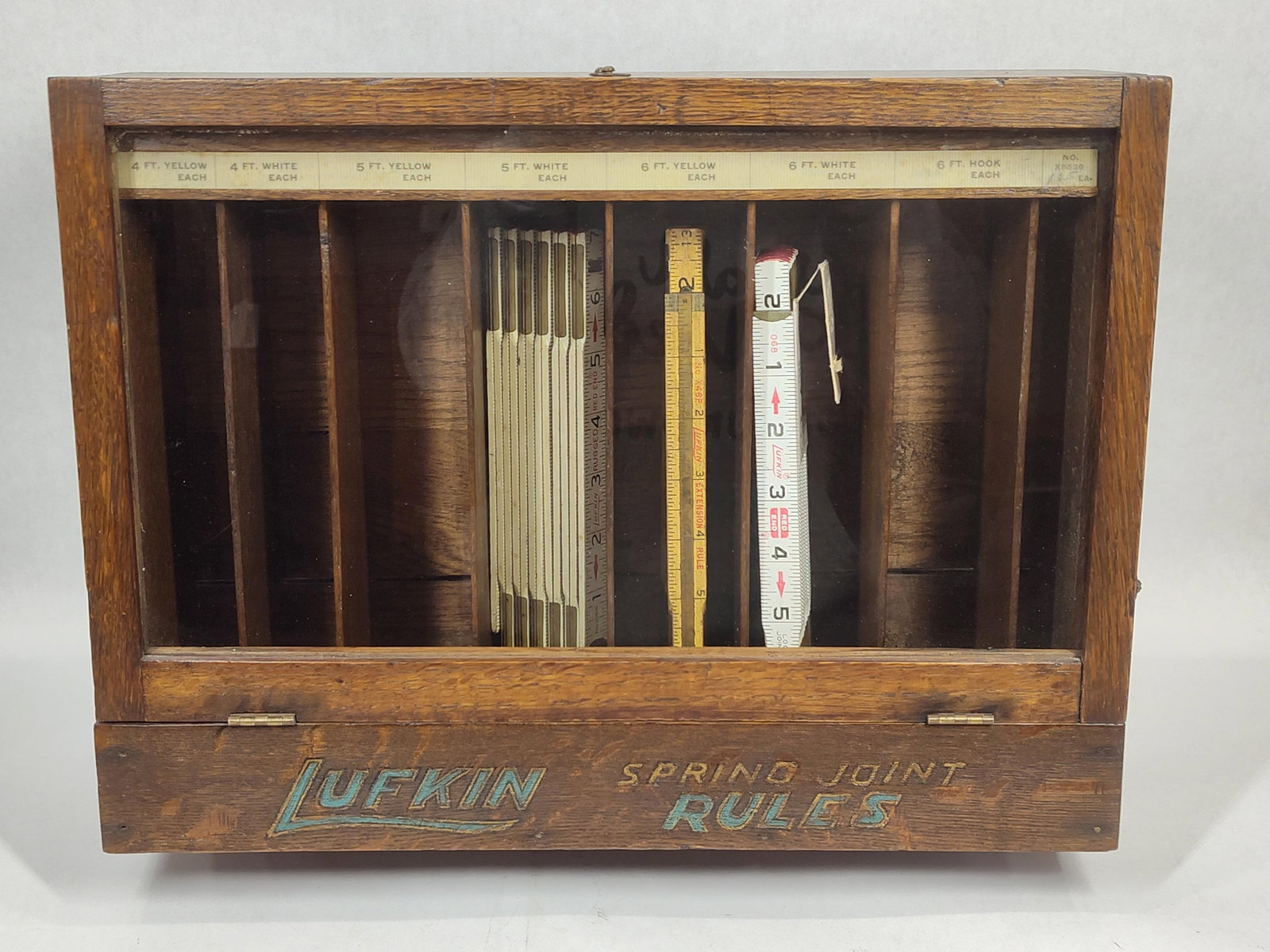 Lufkin Spring Joint Rules Oak Display Case (1 of 7)