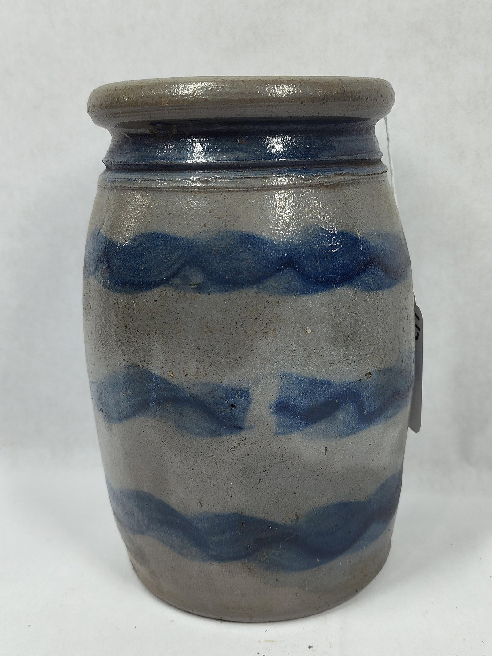 Excellent Stoneware Striper Jar: Excellent condition!! No chips or cracks! 8in tall.