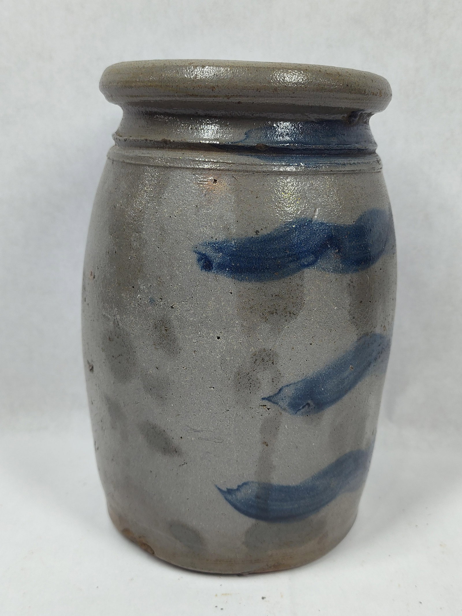 Excellent Stoneware Striper Jar - 2