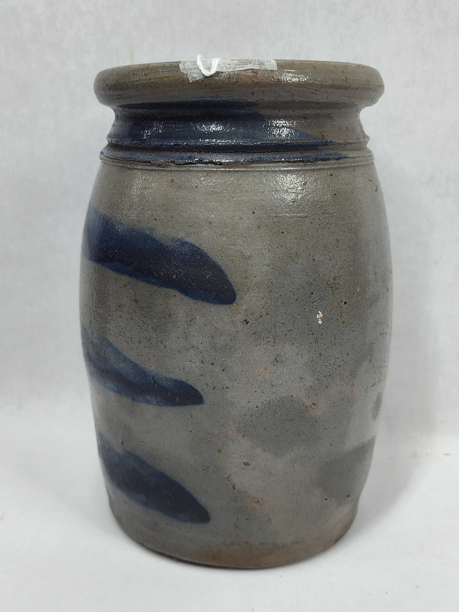 Excellent Stoneware Striper Jar - 4