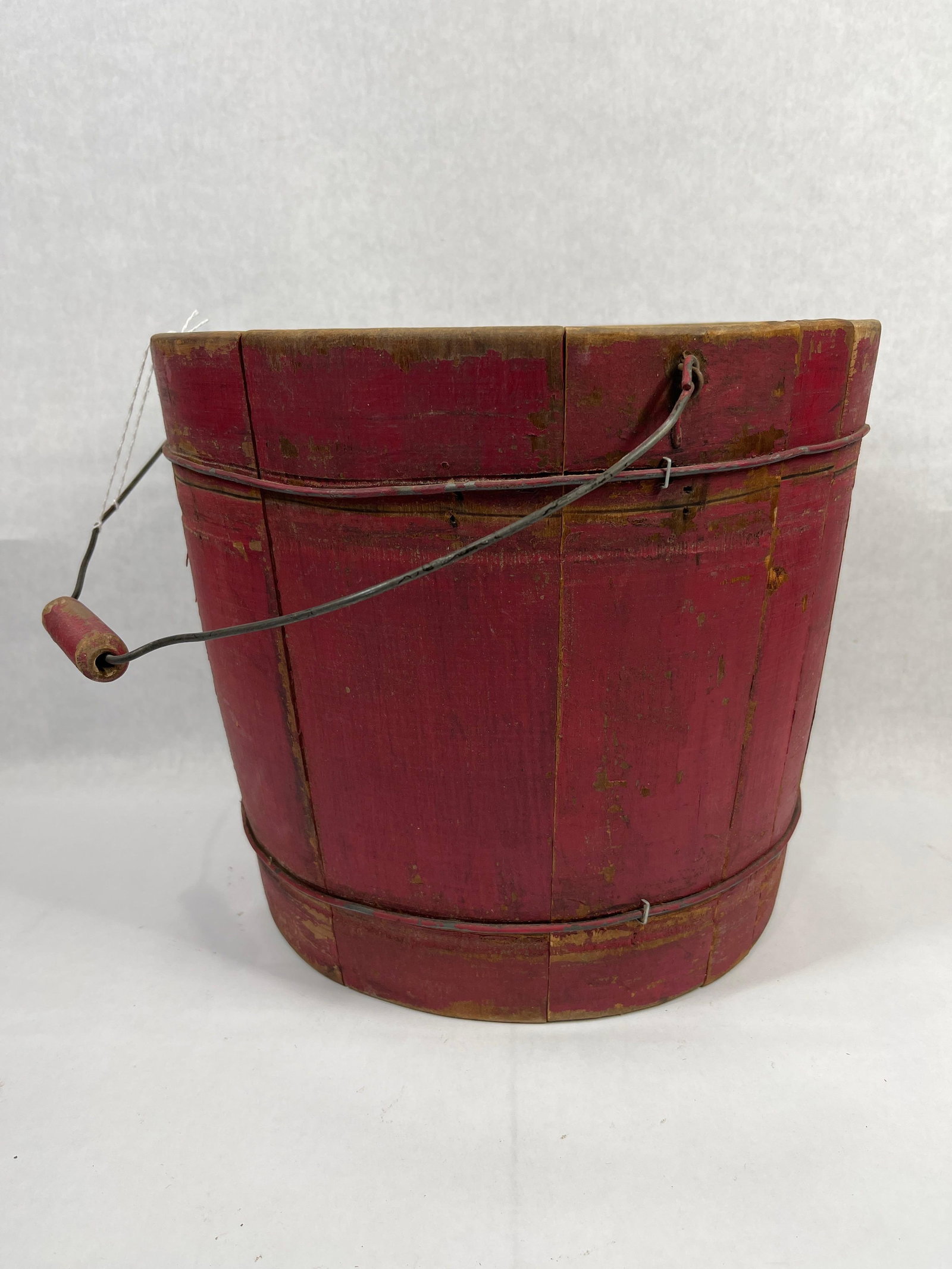Excellent Red Painted Bucket (1 of 4)