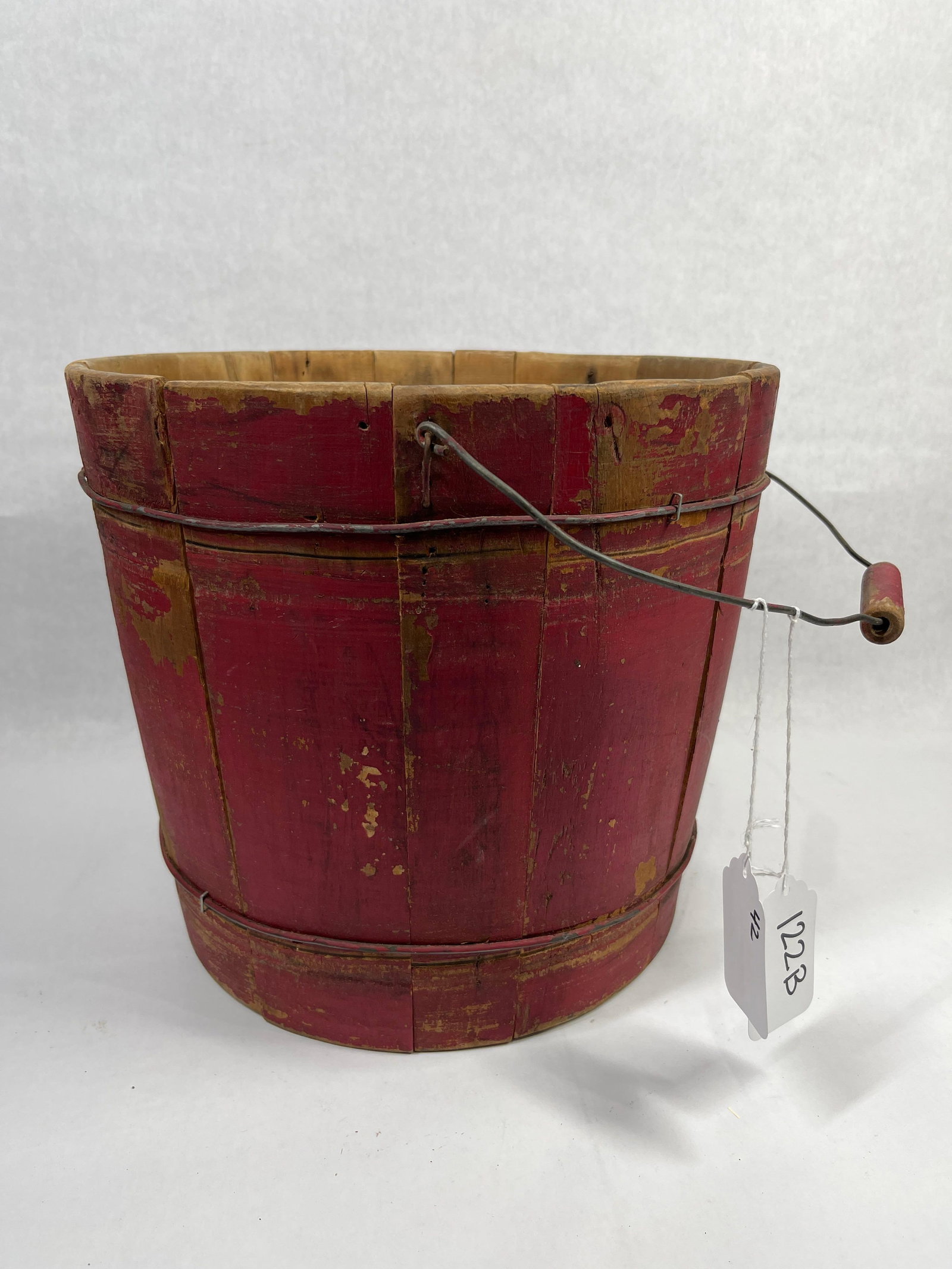 Excellent Red Painted Bucket - 2