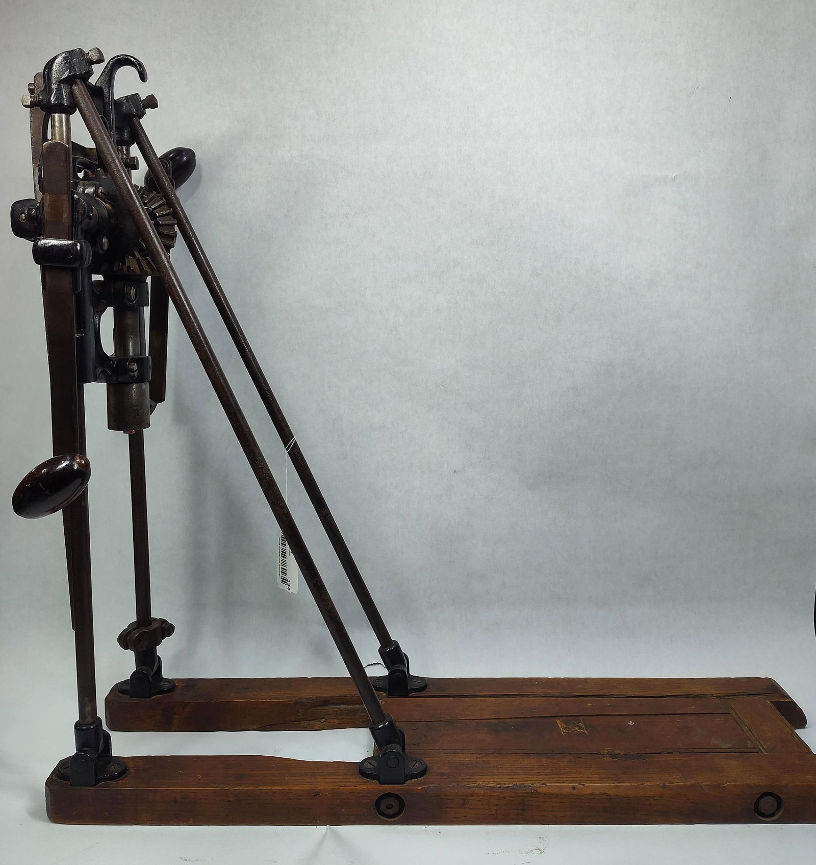 Rare M.F. Co. Millers Falls Barn Beam Drill: Appears to be in great original condition! Platform is 27.5in long 25in tall.