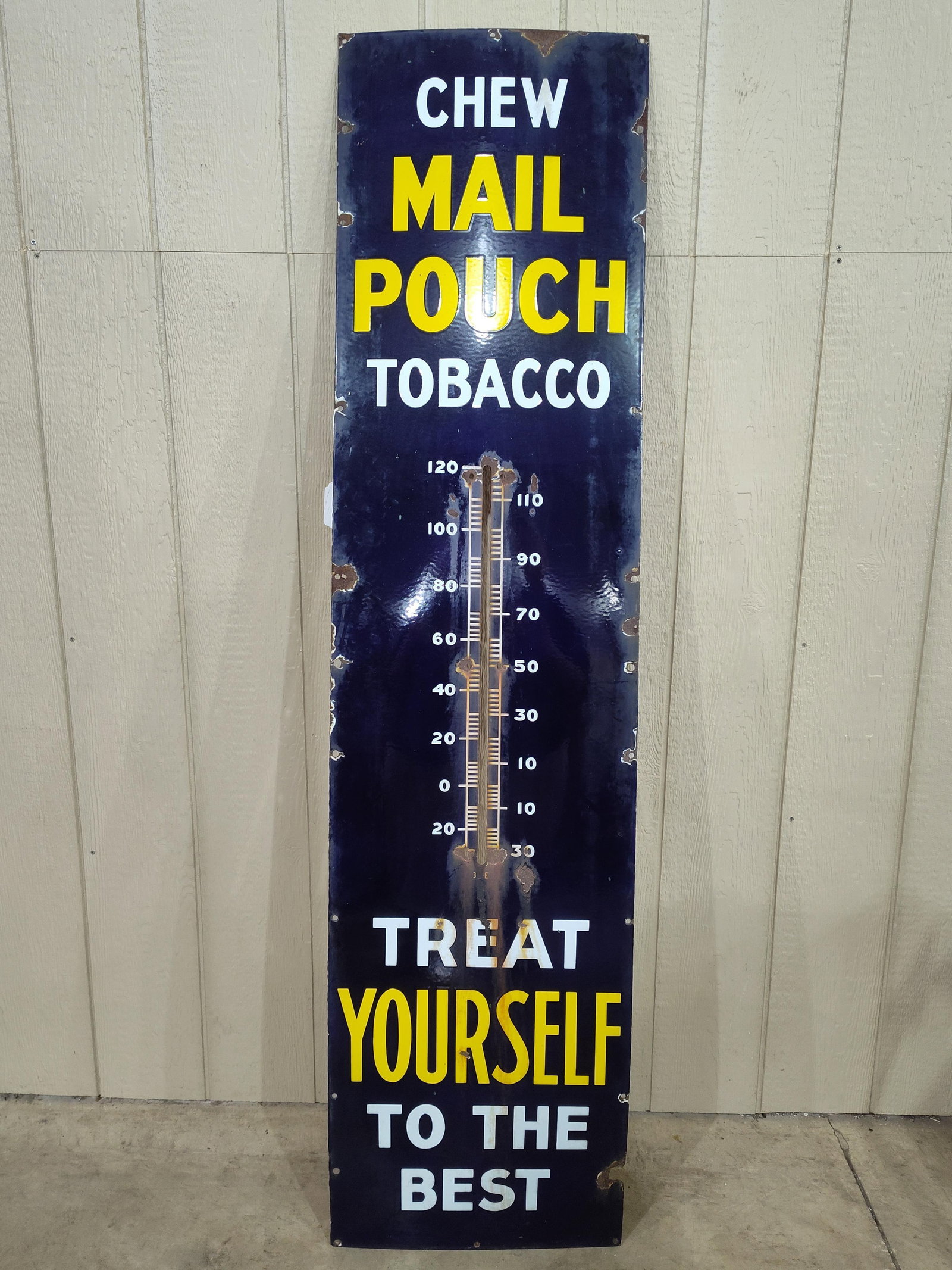 Porcelain Mail Pouch Tobacco Thermometer (Missing merc strip) (1 of 5)