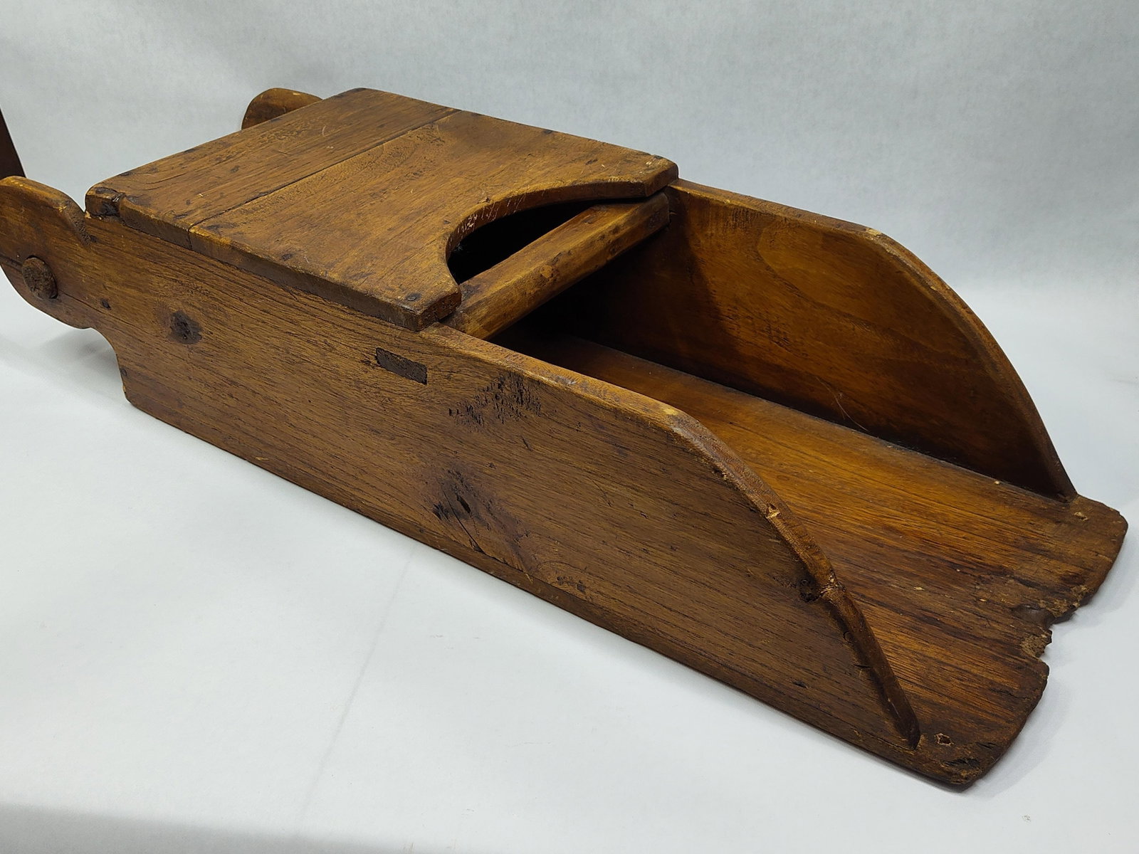 Early Primitive Grain Scoop: 10in wide 27.5in long.