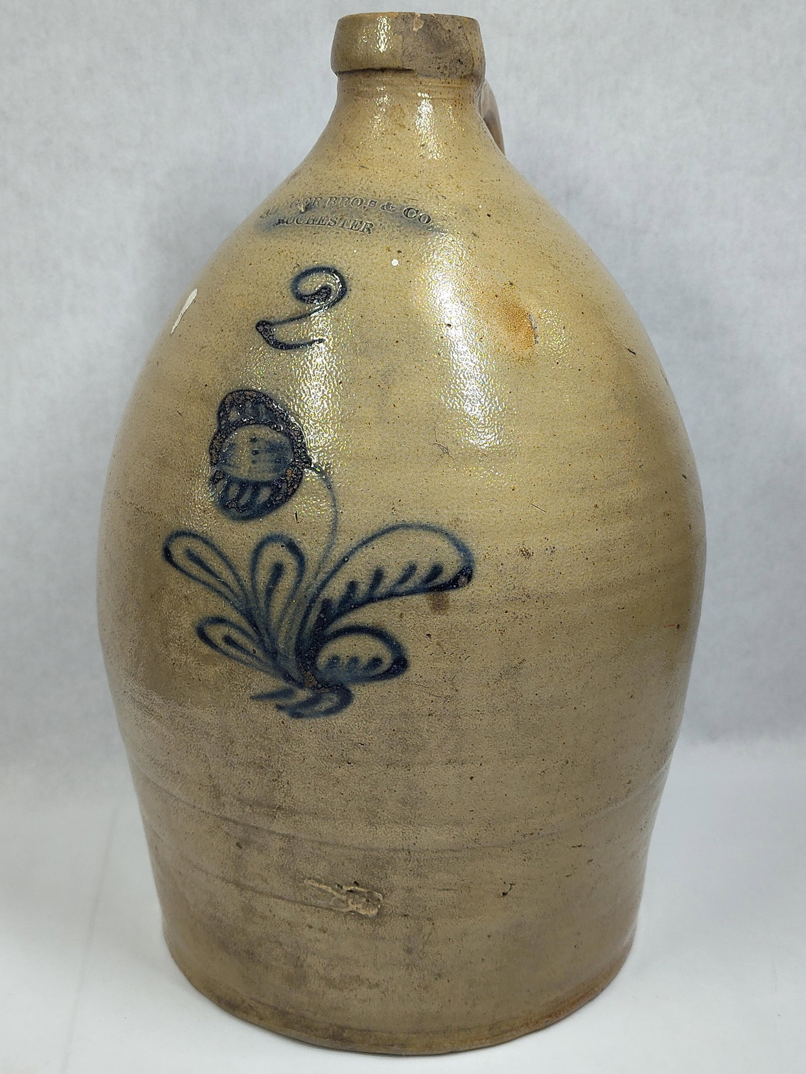Burger Bros & Co 2gal Decorated Stoneware jug (1 of 7)