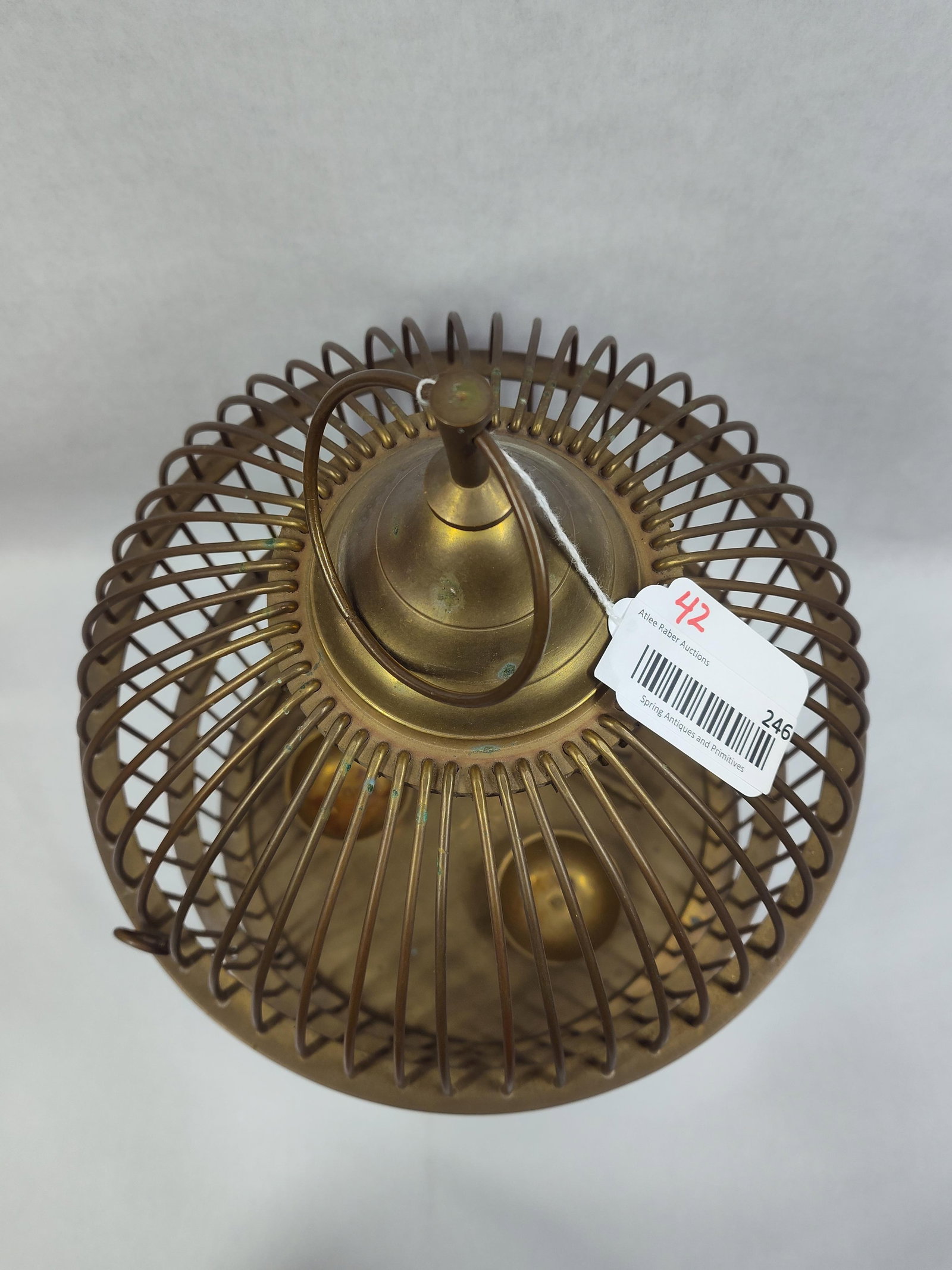 Brass Bird Cage with Perch - 2