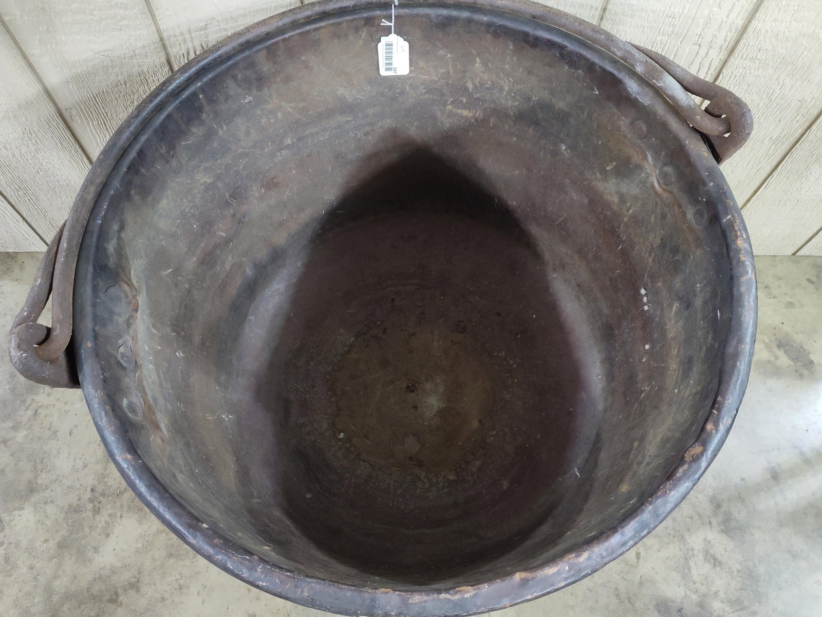 Large Dovetailed Bottom Copper Kettle - 3