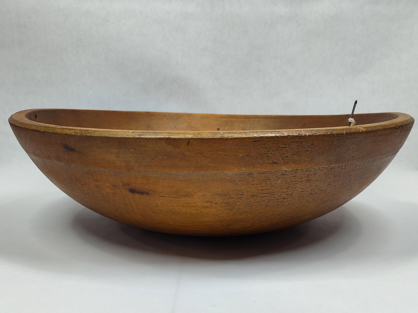 Primitive Butter Bowl: 14in diameter.