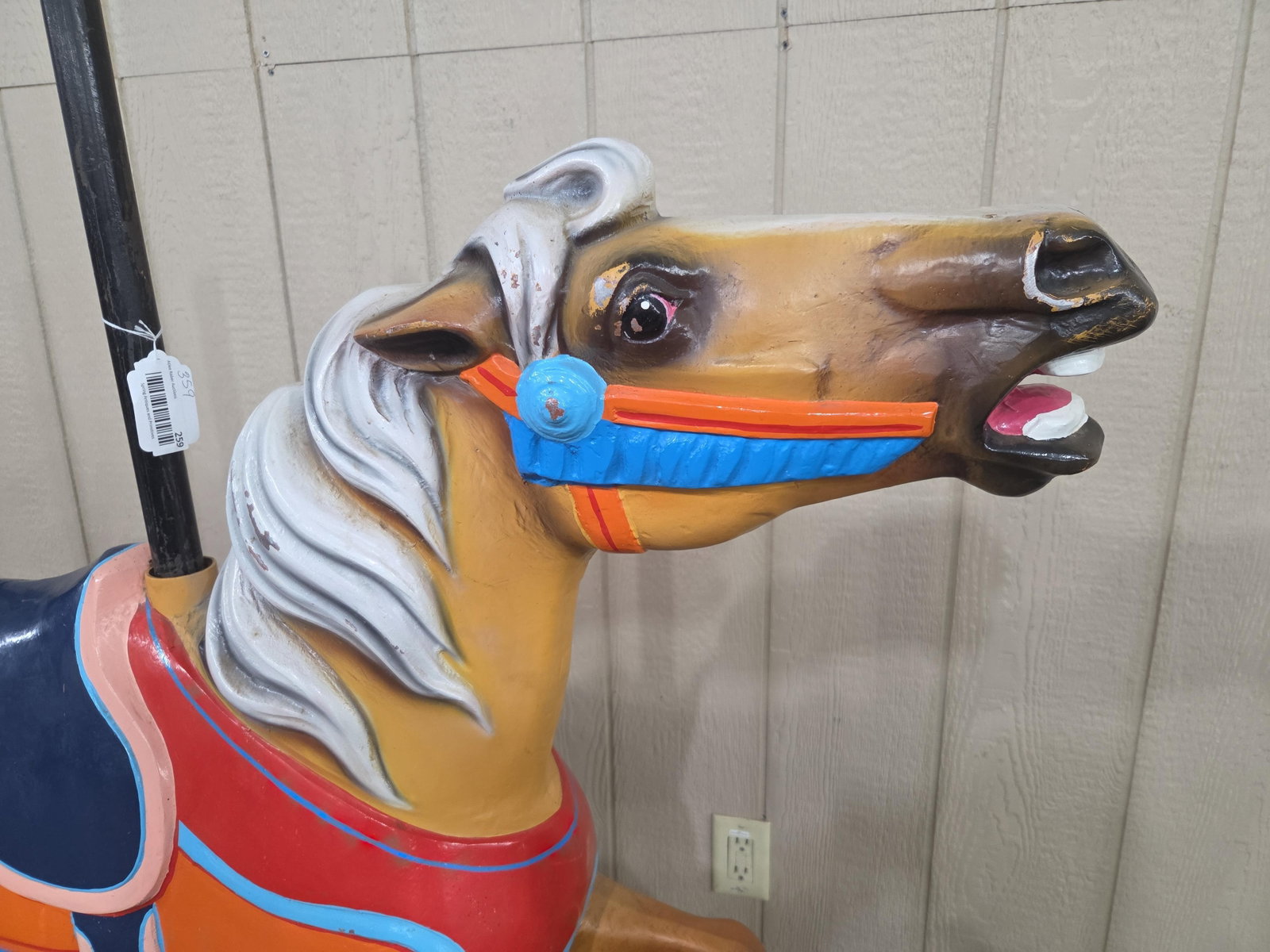 Painted Carousel Horse on stand - 2