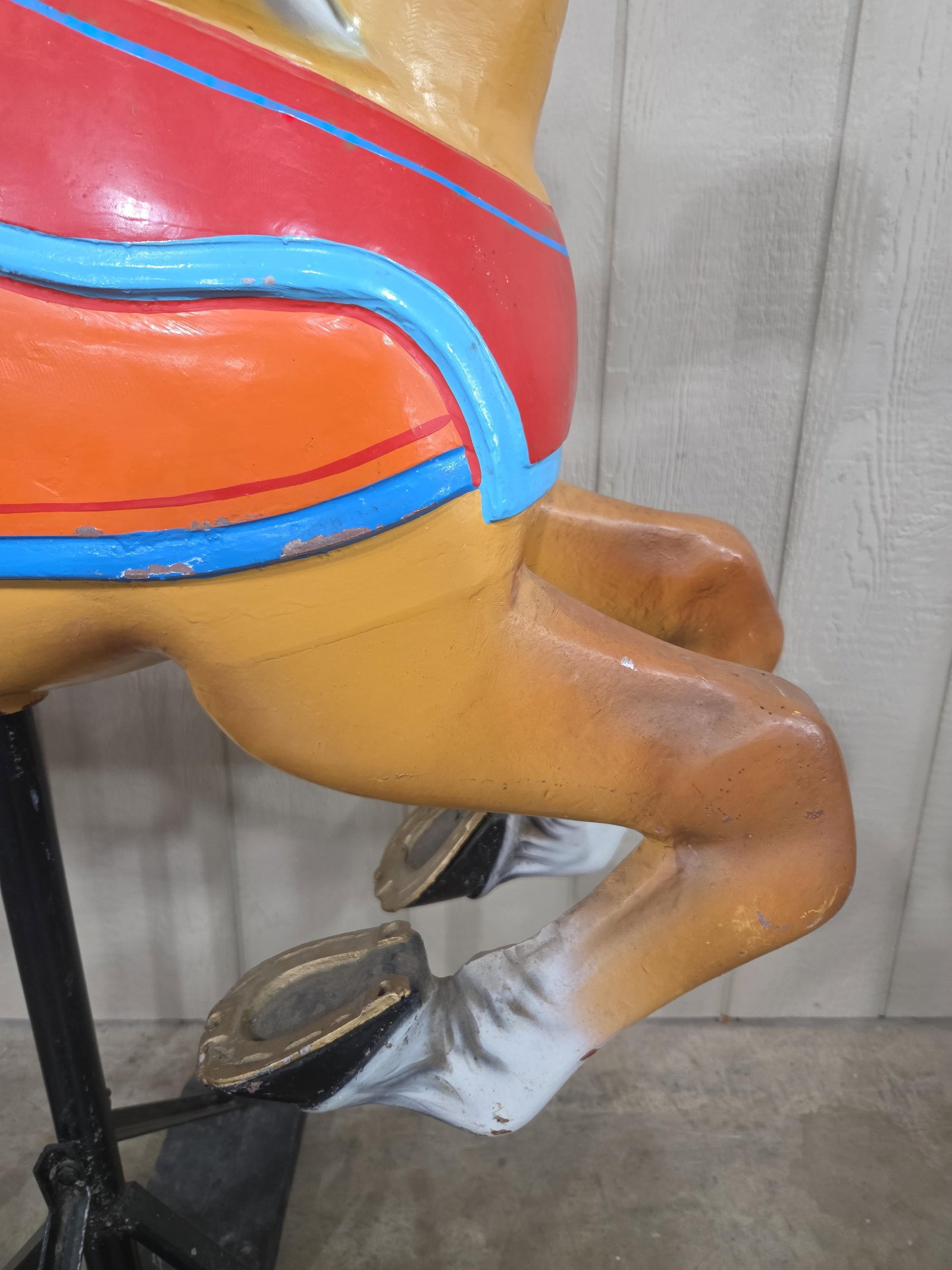 Painted Carousel Horse on stand - 3