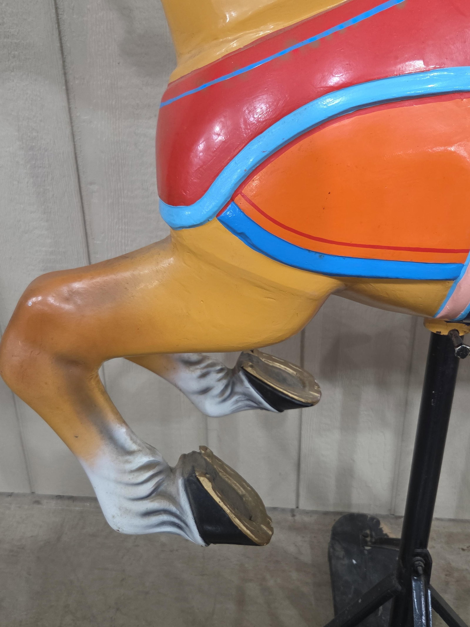 Painted Carousel Horse on stand - 8