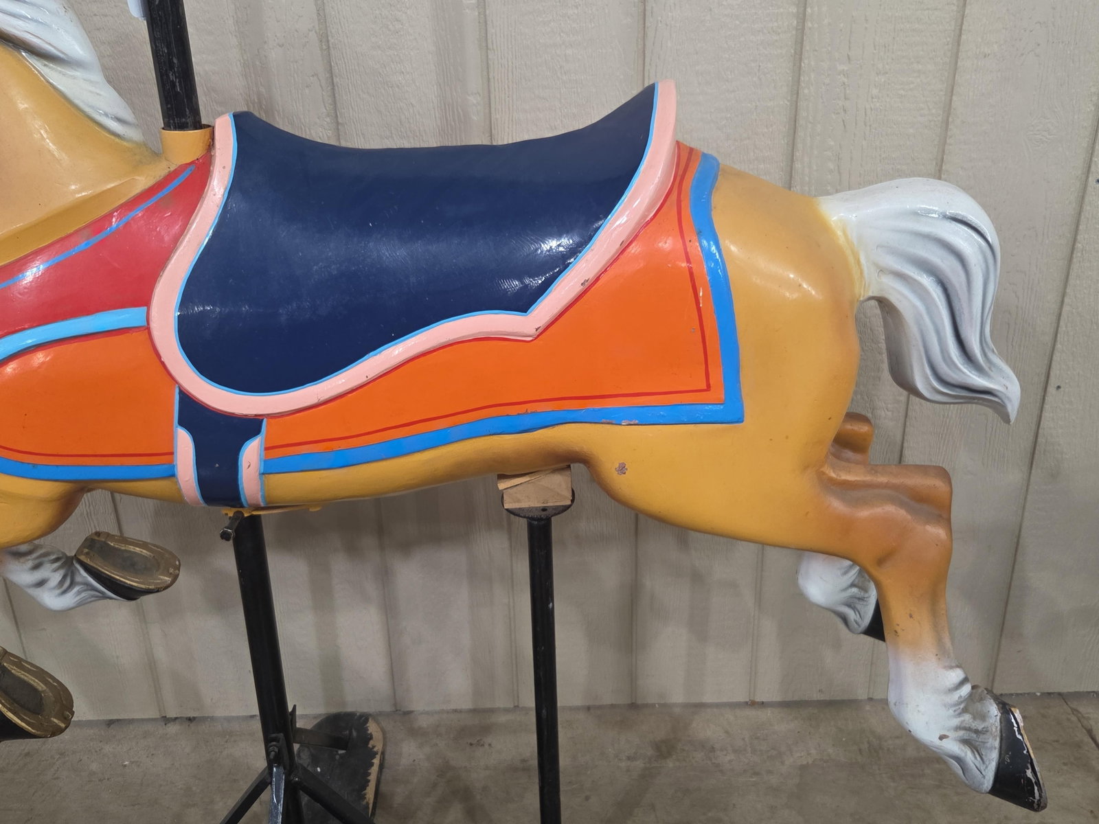 Painted Carousel Horse on stand - 9