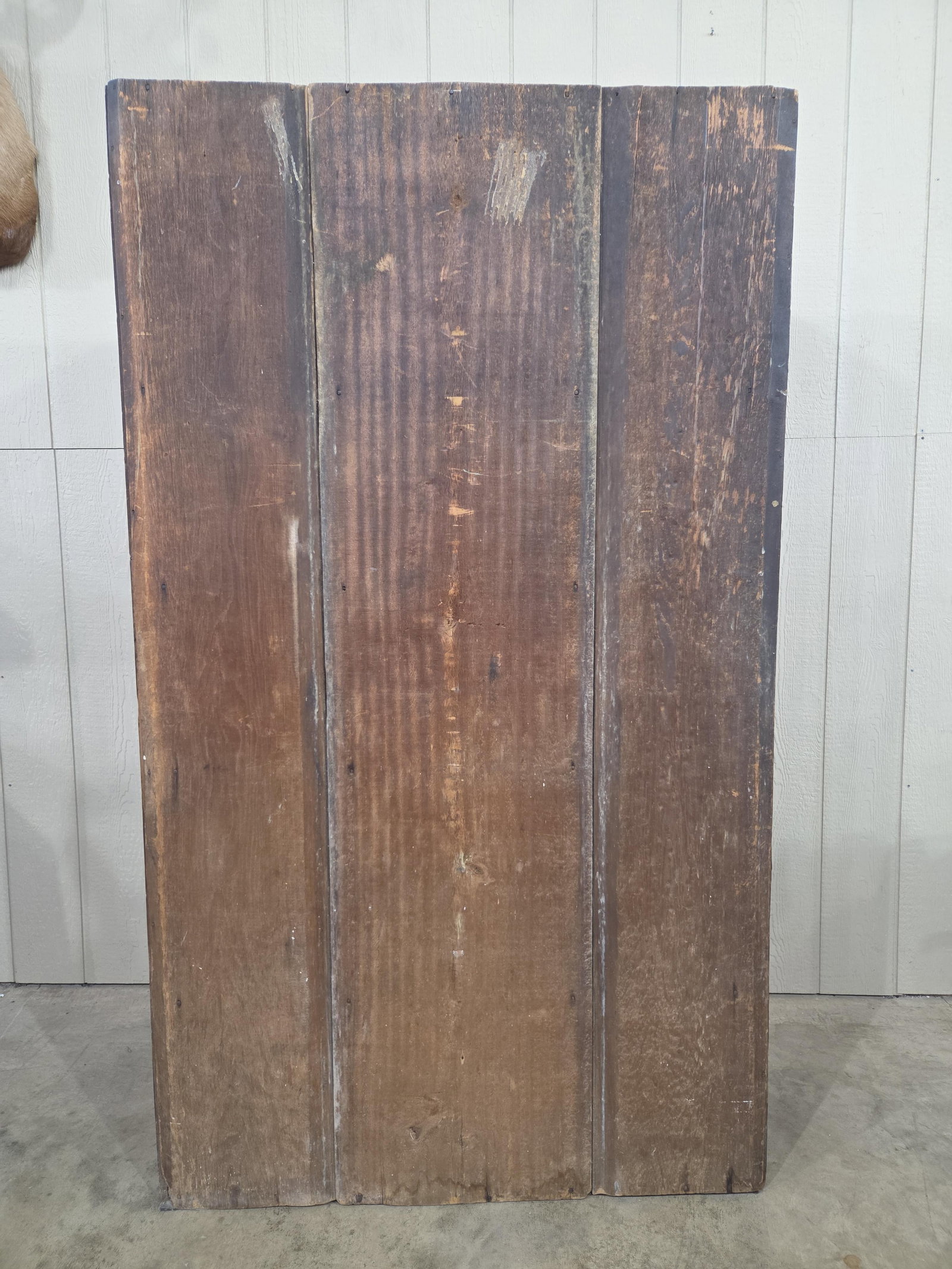 Outstanding Primitive Red Painted Stepback Cupboard - 10