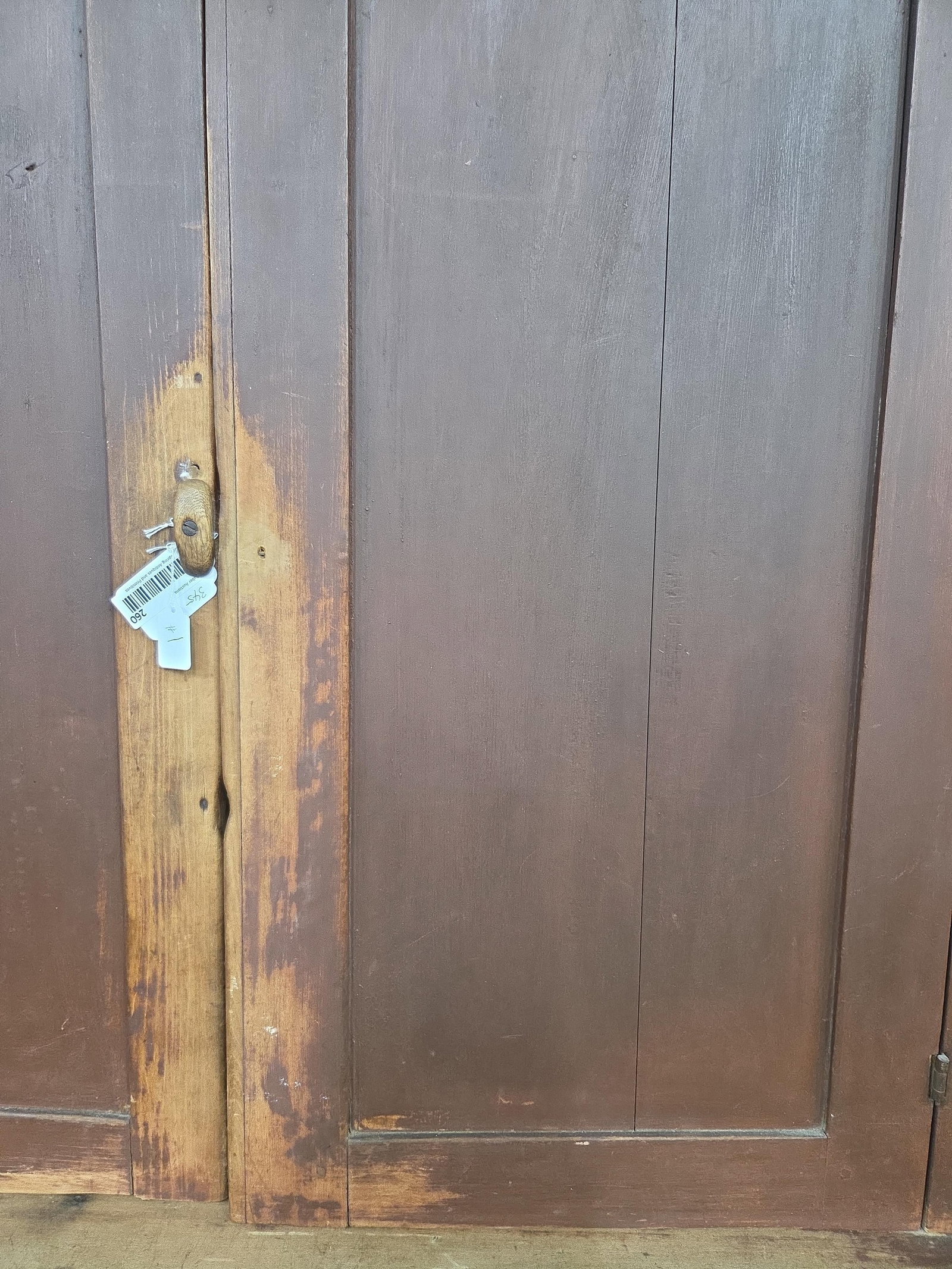 Outstanding Primitive Red Painted Stepback Cupboard - 12