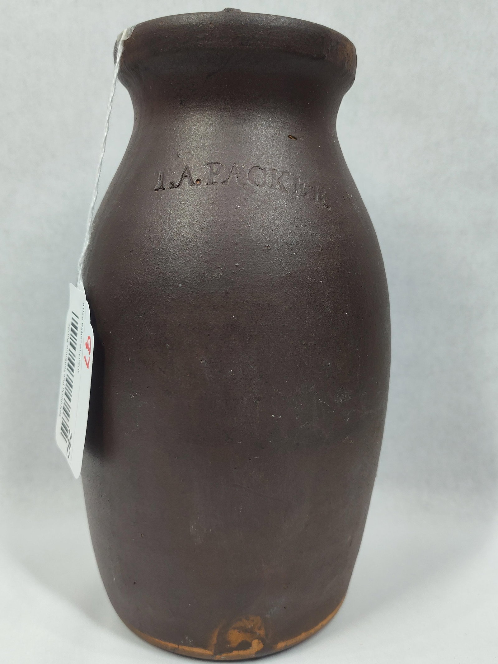 Rare T.A. Packer Uhrichsville, OH Redware Canner Jar (1 of 5)