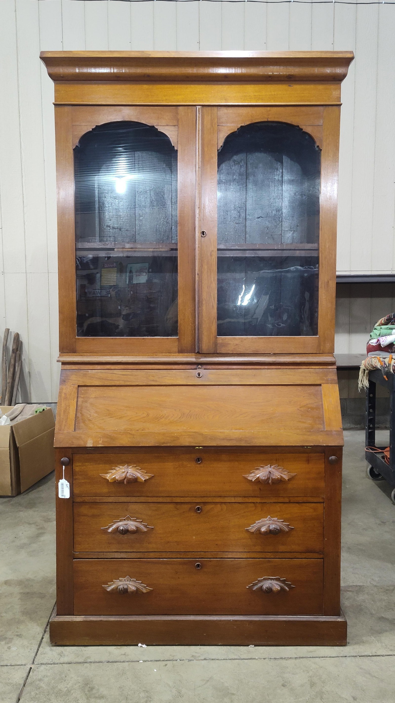 Early American Walnut 2pc Secretary Desk (1 of 7)