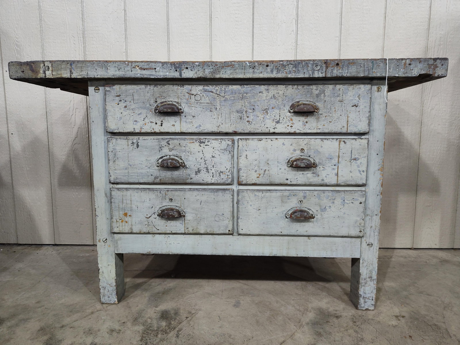 Great Painted 5-drw Workbench - 5