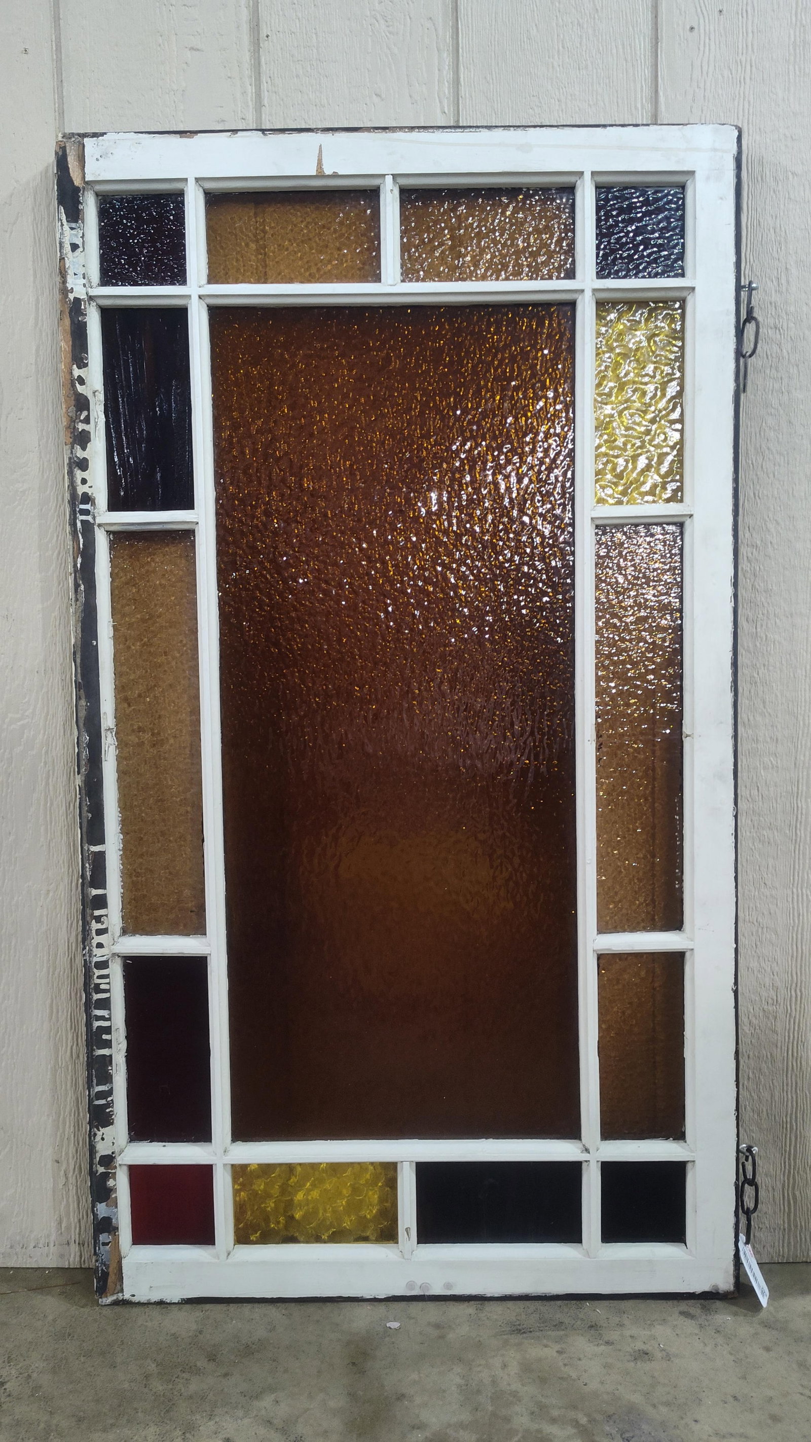 Stained Glass Window: Appears to be in great condition! 27in x 48in.