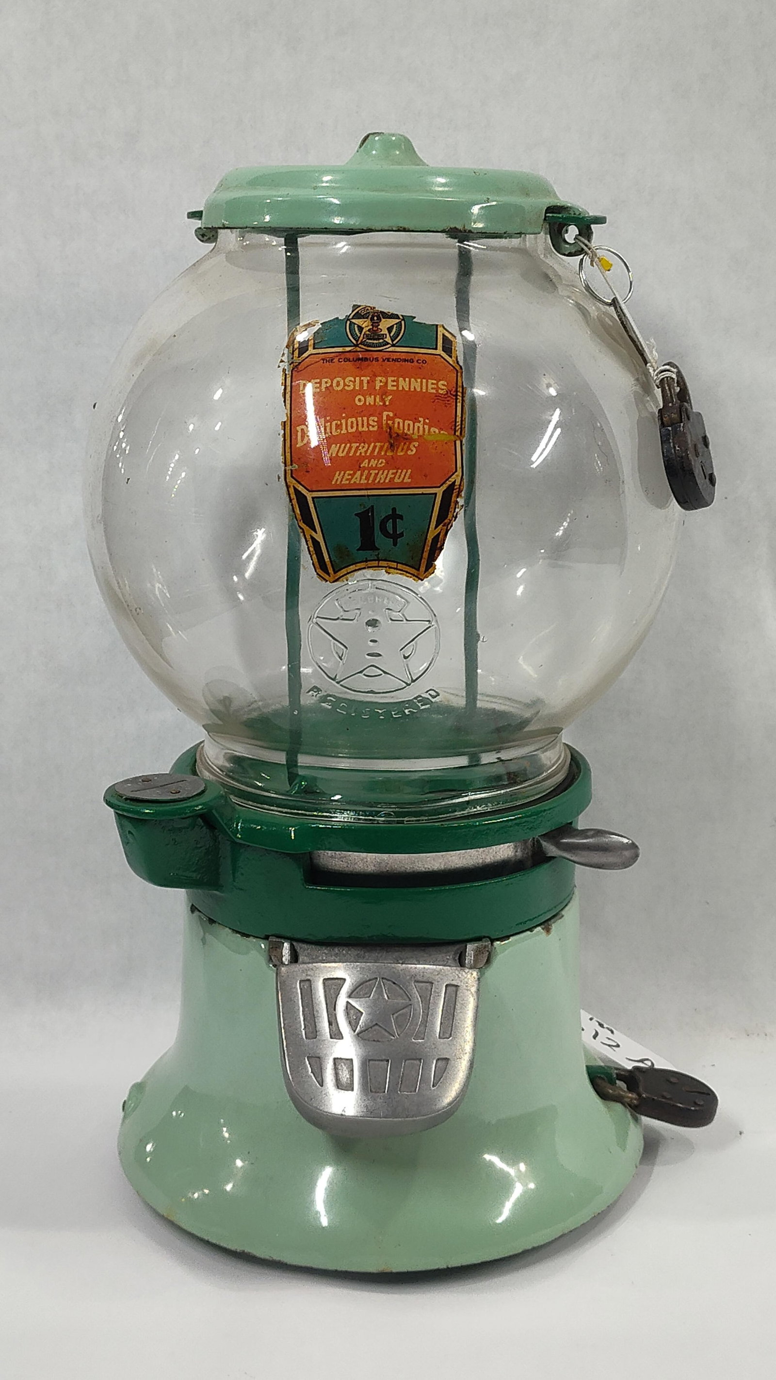 Columbus Vending Co. Coin-op 1cent Peanut/Candy Dispenser (1 of 5)