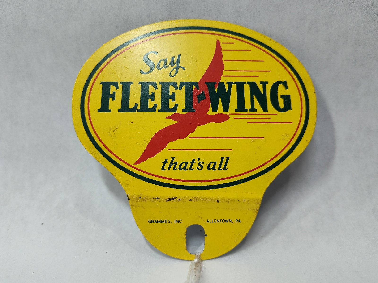 Say Fleet-Wing that's all Metal License Plate Topper (1 of 3)