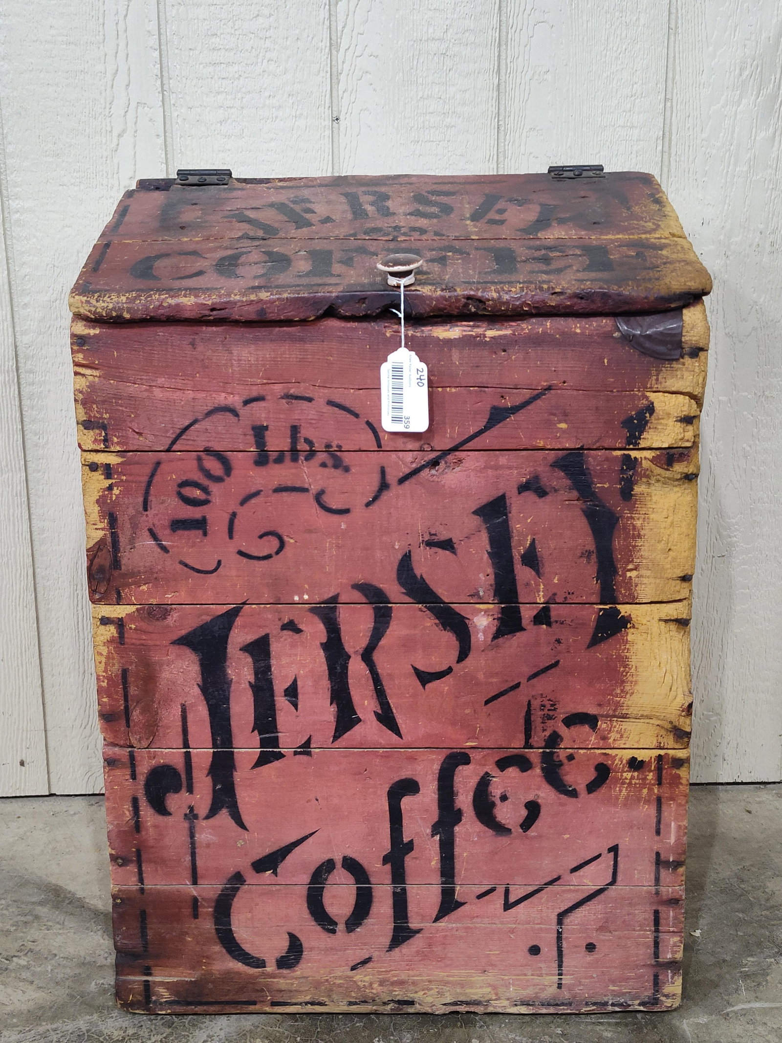 Primitive Painted Jersey Coffee Bin (1 of 8)