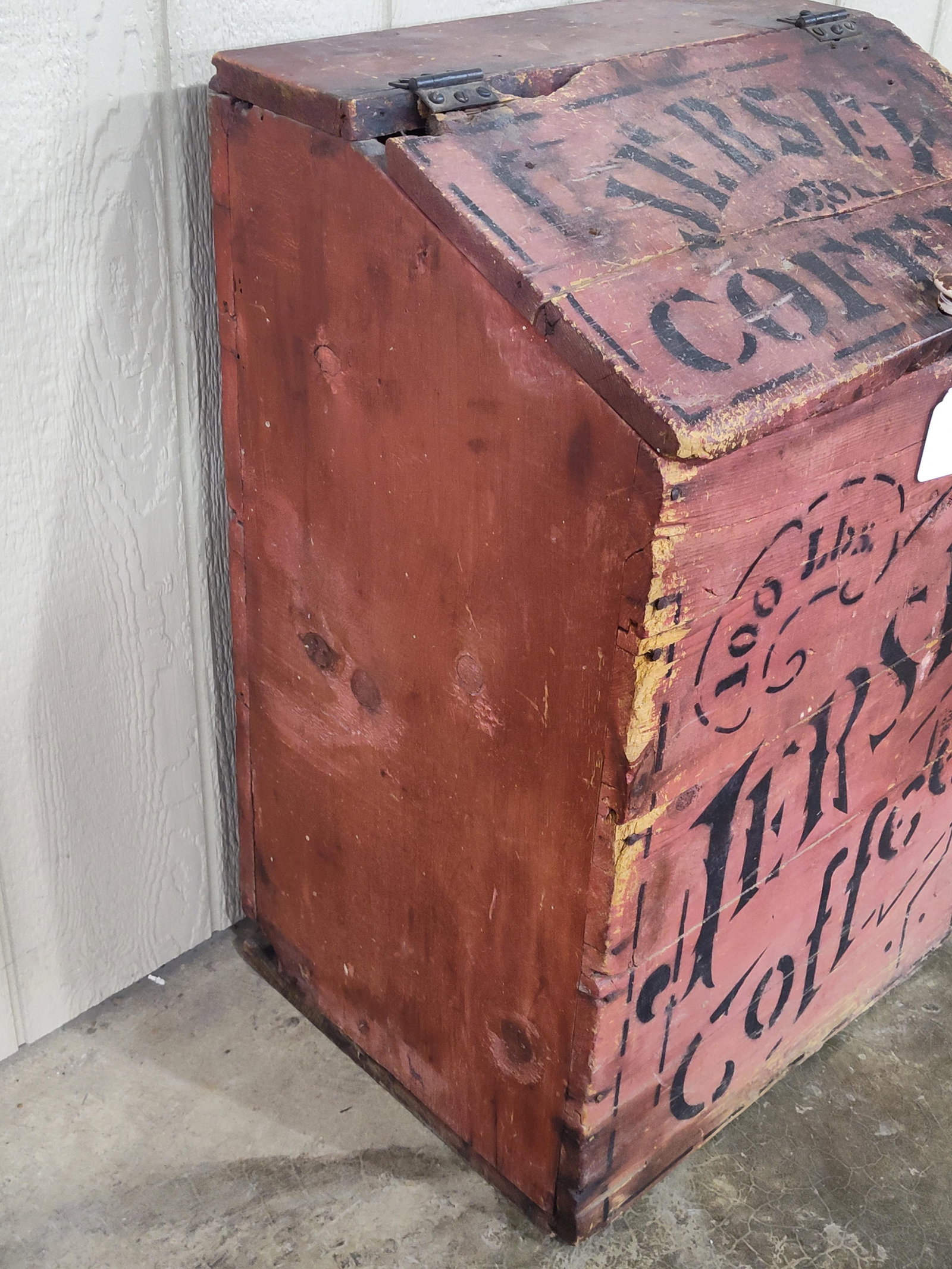 Primitive Painted Jersey Coffee Bin - 5