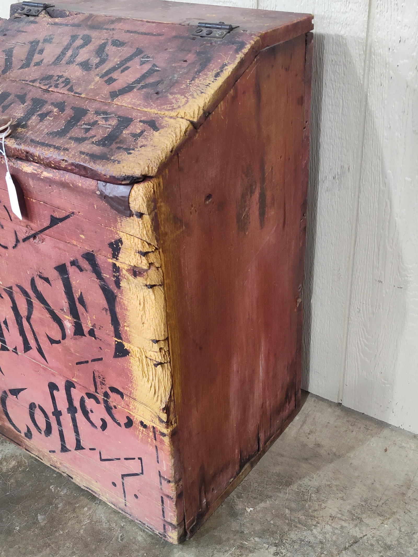 Primitive Painted Jersey Coffee Bin - 6