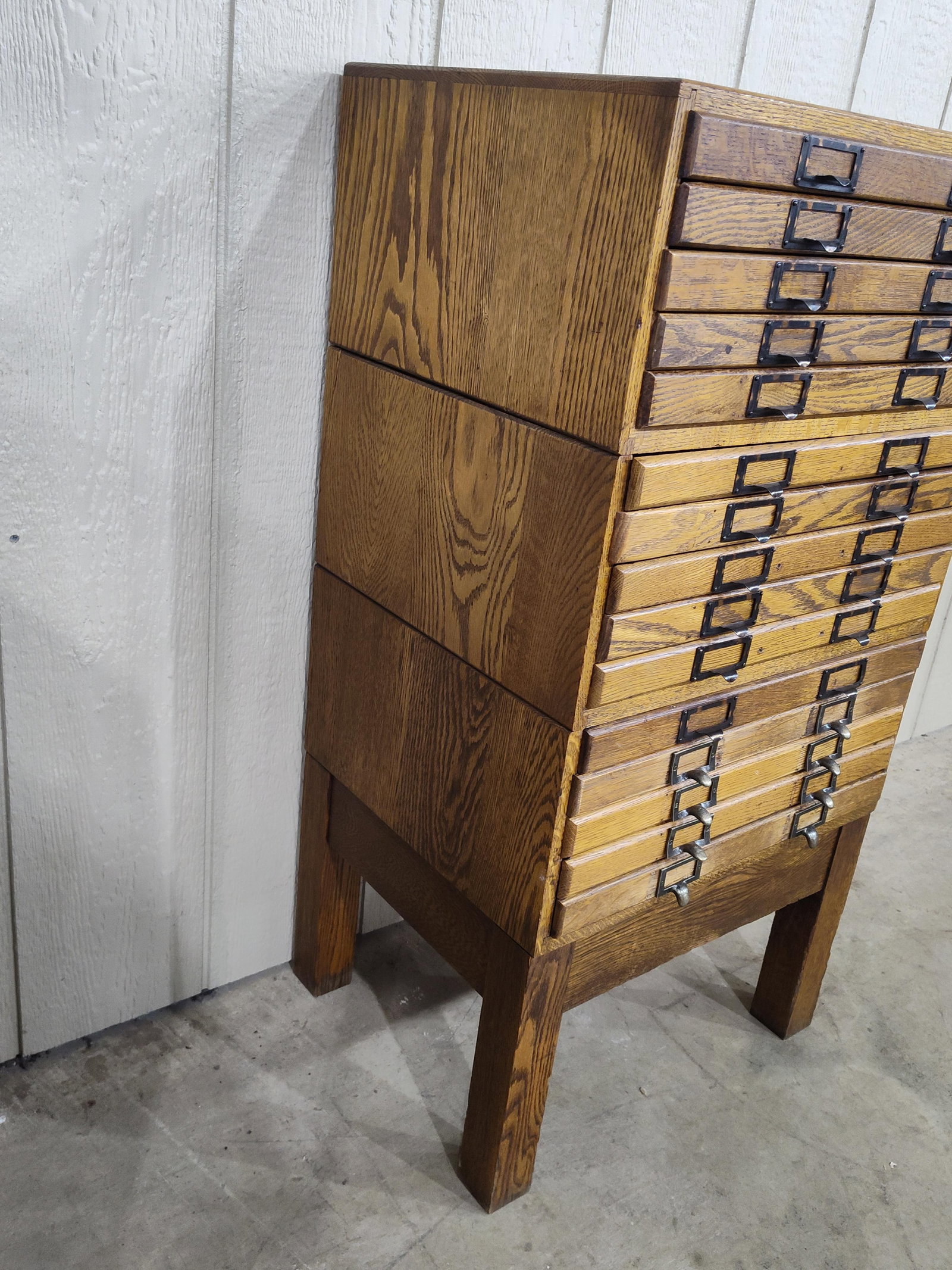 Excellent Oak 15-drw Stackable Printers Cabinet - 5