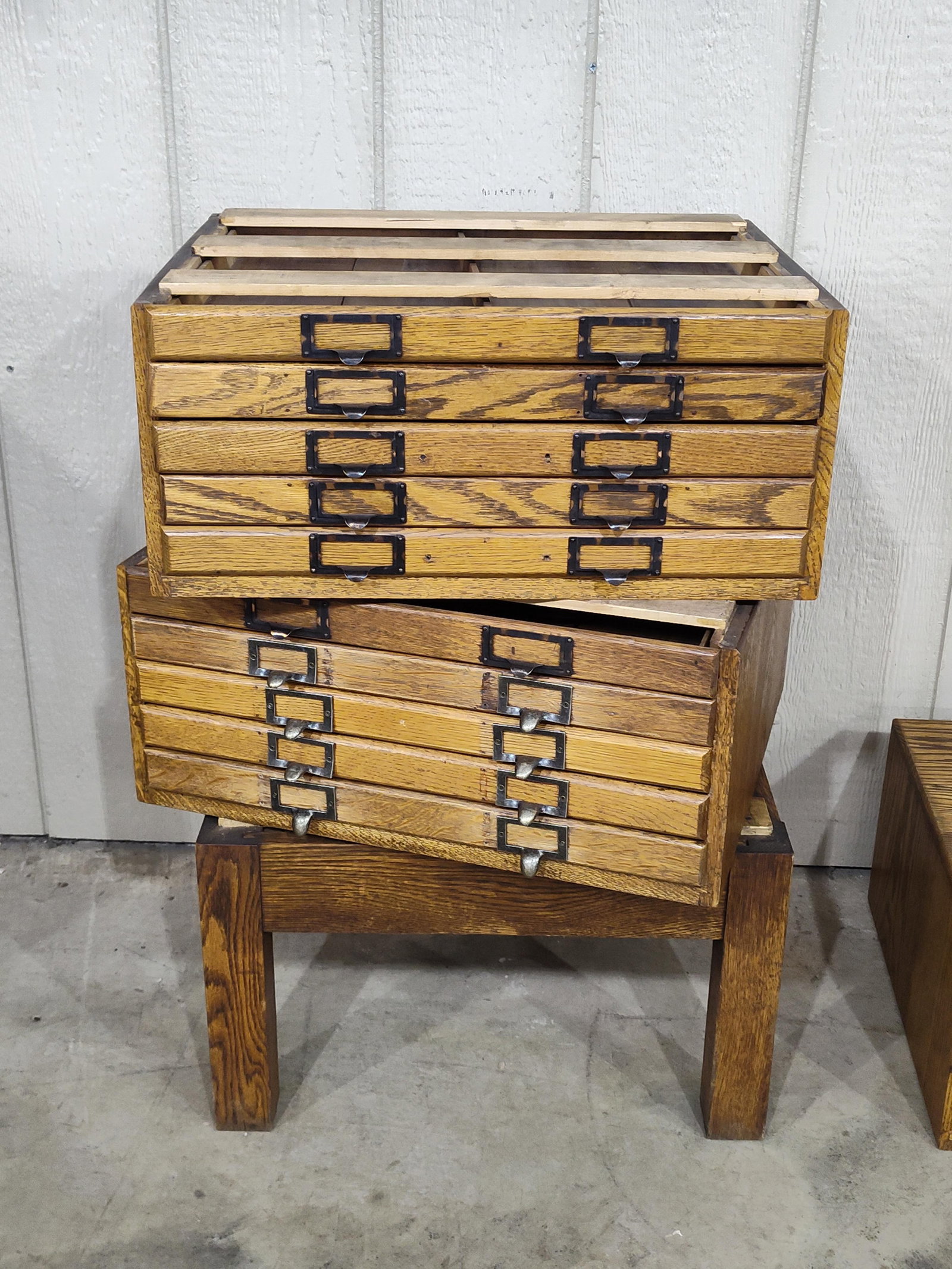 Excellent Oak 15-drw Stackable Printers Cabinet - 9