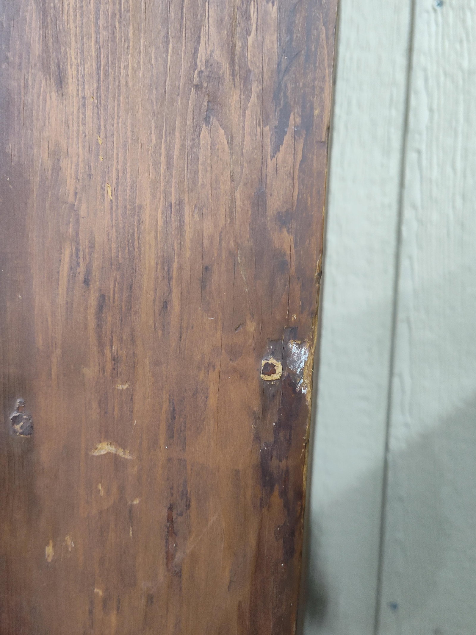 Early Primitive Sq Nailed Stepback Cupboard - 7