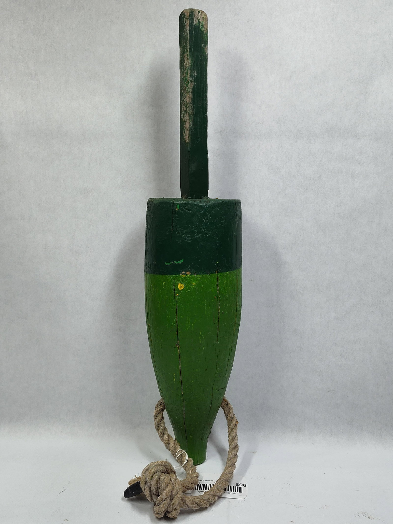 Primitive Lobster Trap Buoy: Is marked G619. 19.5in long.