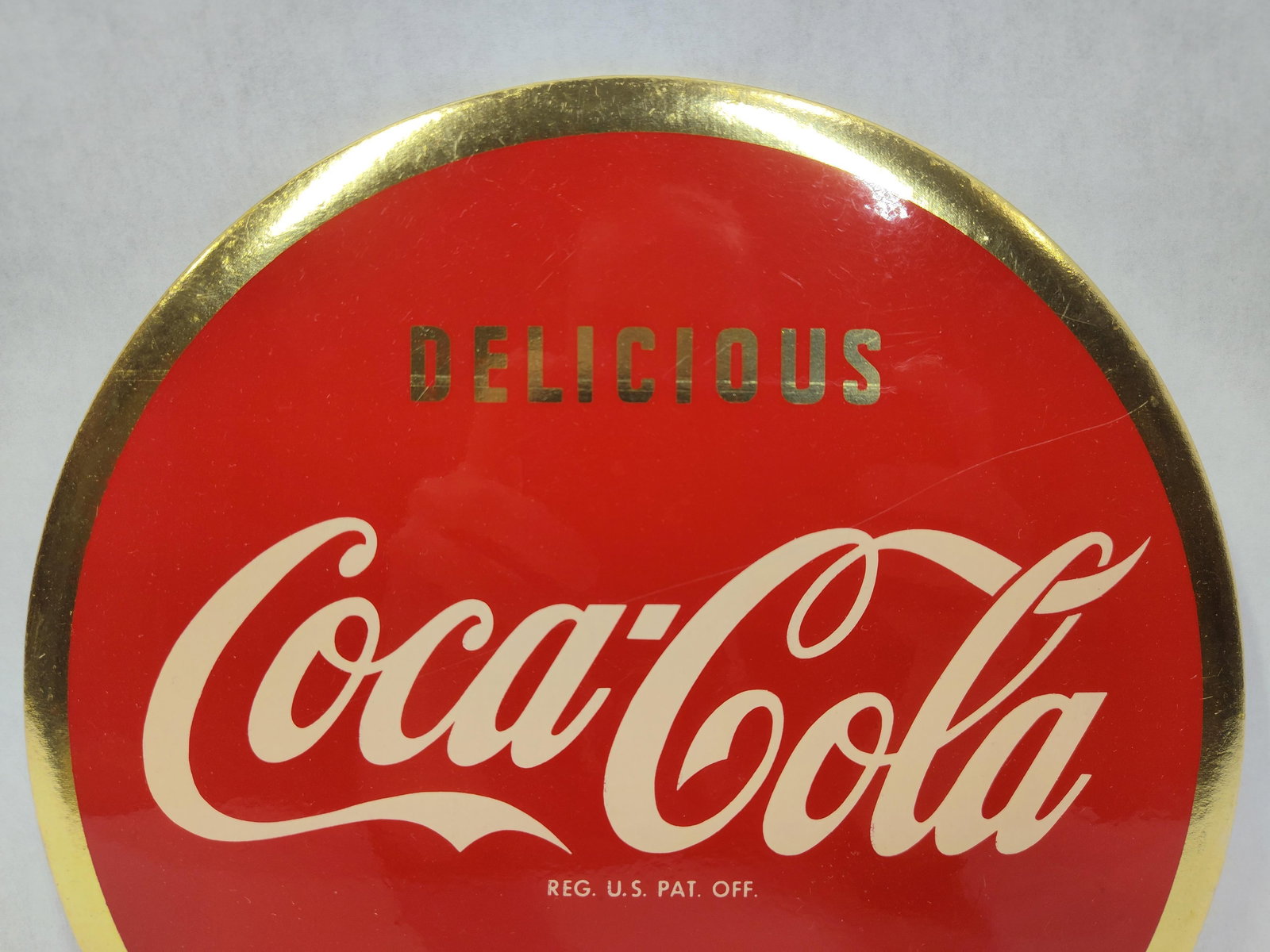 1940s Coca-Cola Celluloid Easelback Button sign - 2
