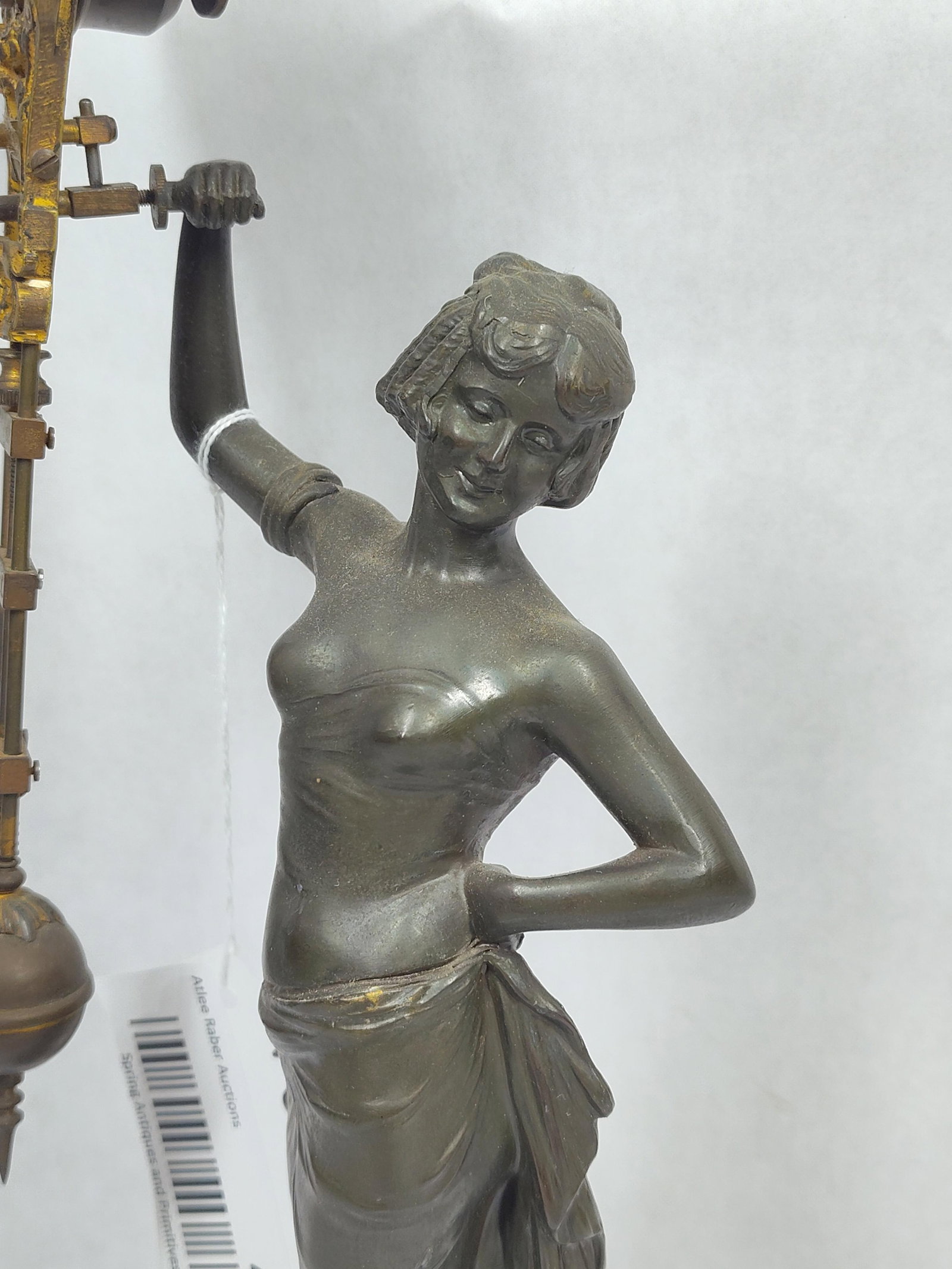 Bronze Figural with Swinger Pendulum Clock - 2