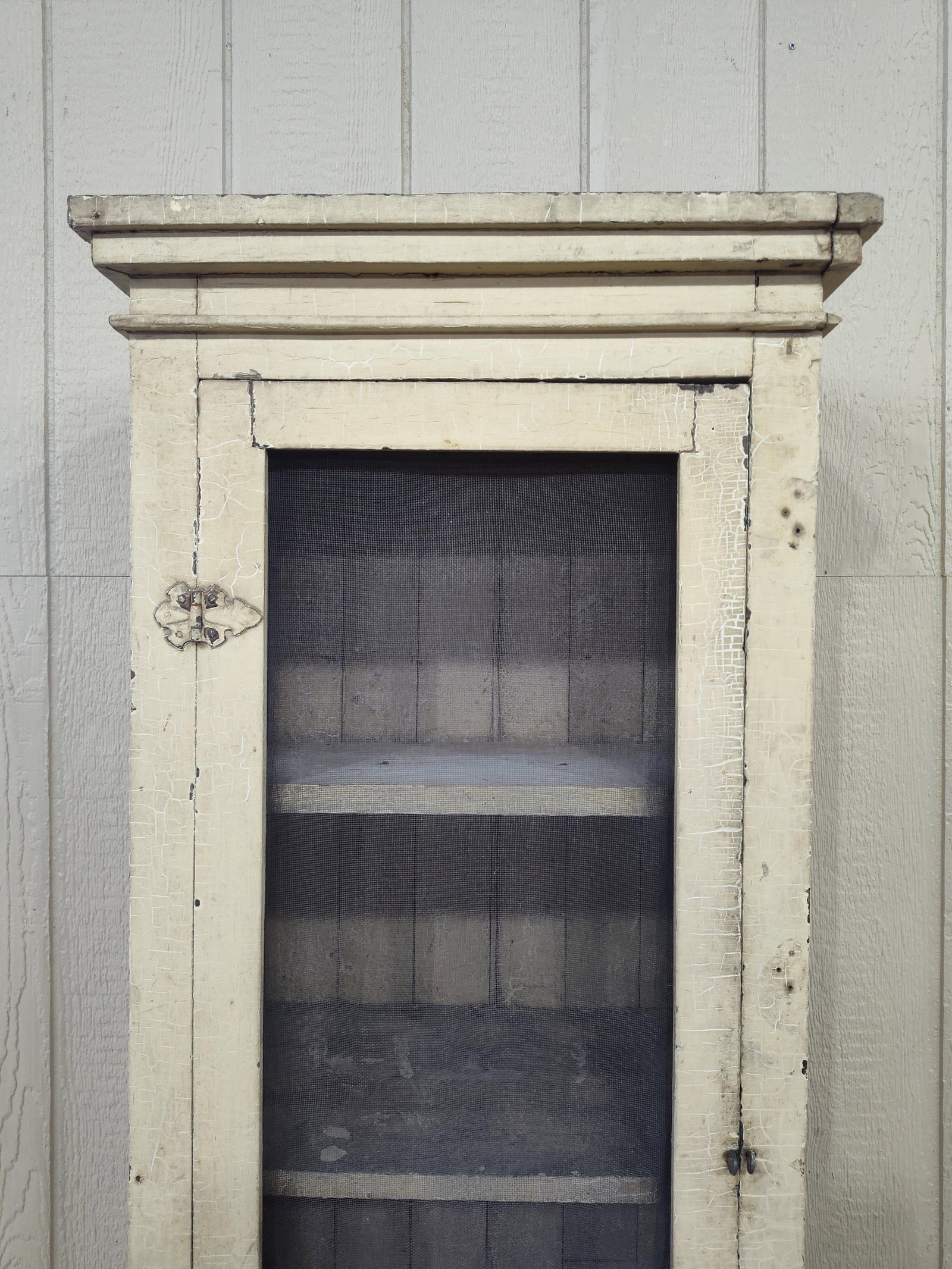 Primitive Painted Screened Chimney Cupboard - 2