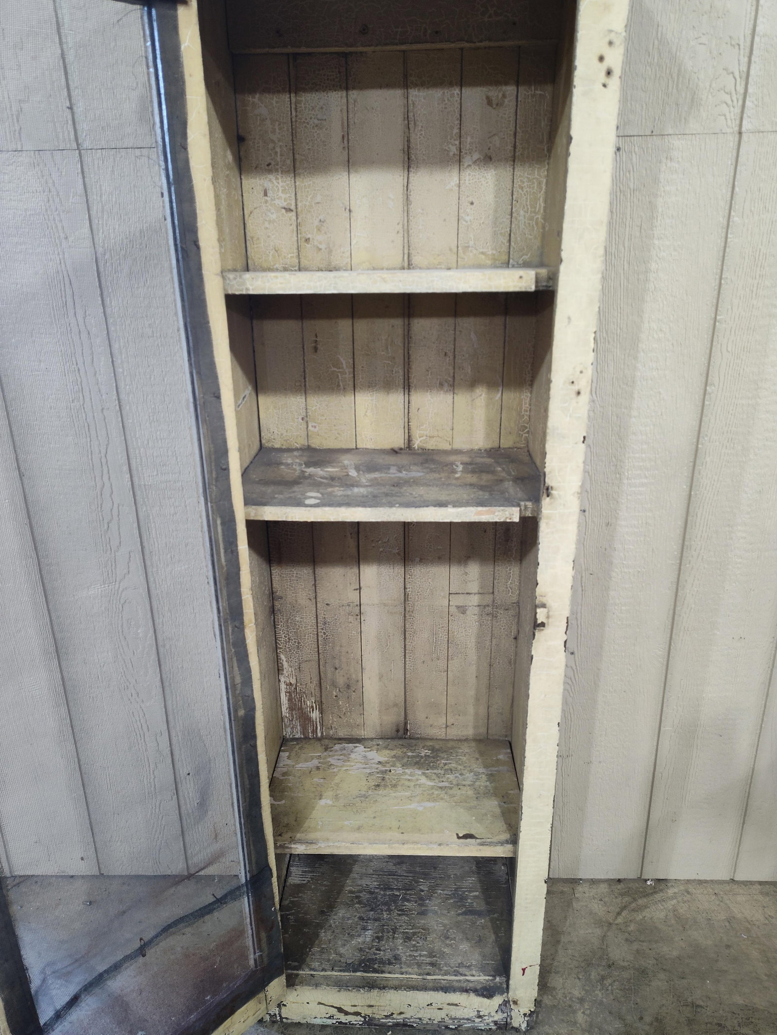 Primitive Painted Screened Chimney Cupboard - 4