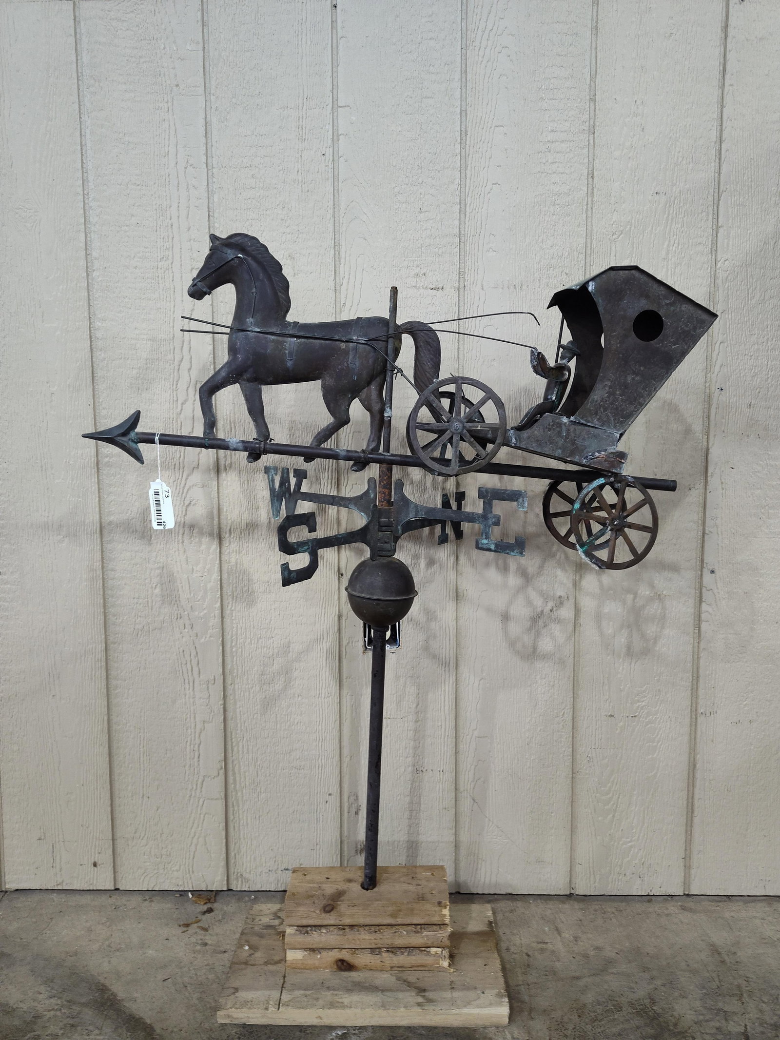 Copper Horse & Carriage Weathervane (1 of 4)
