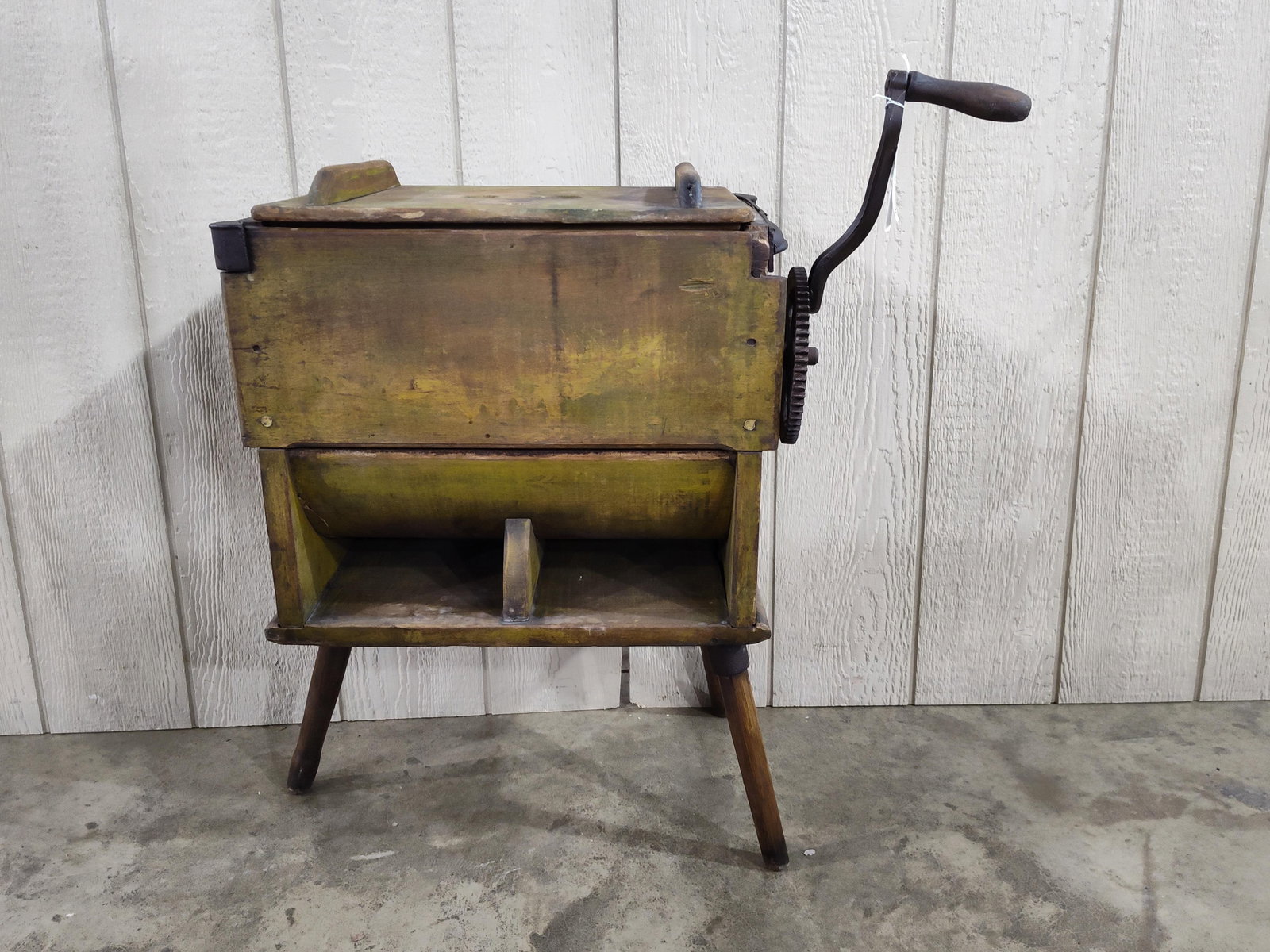 Early Mustard 3-Legged Butter Churn (1 of 8)