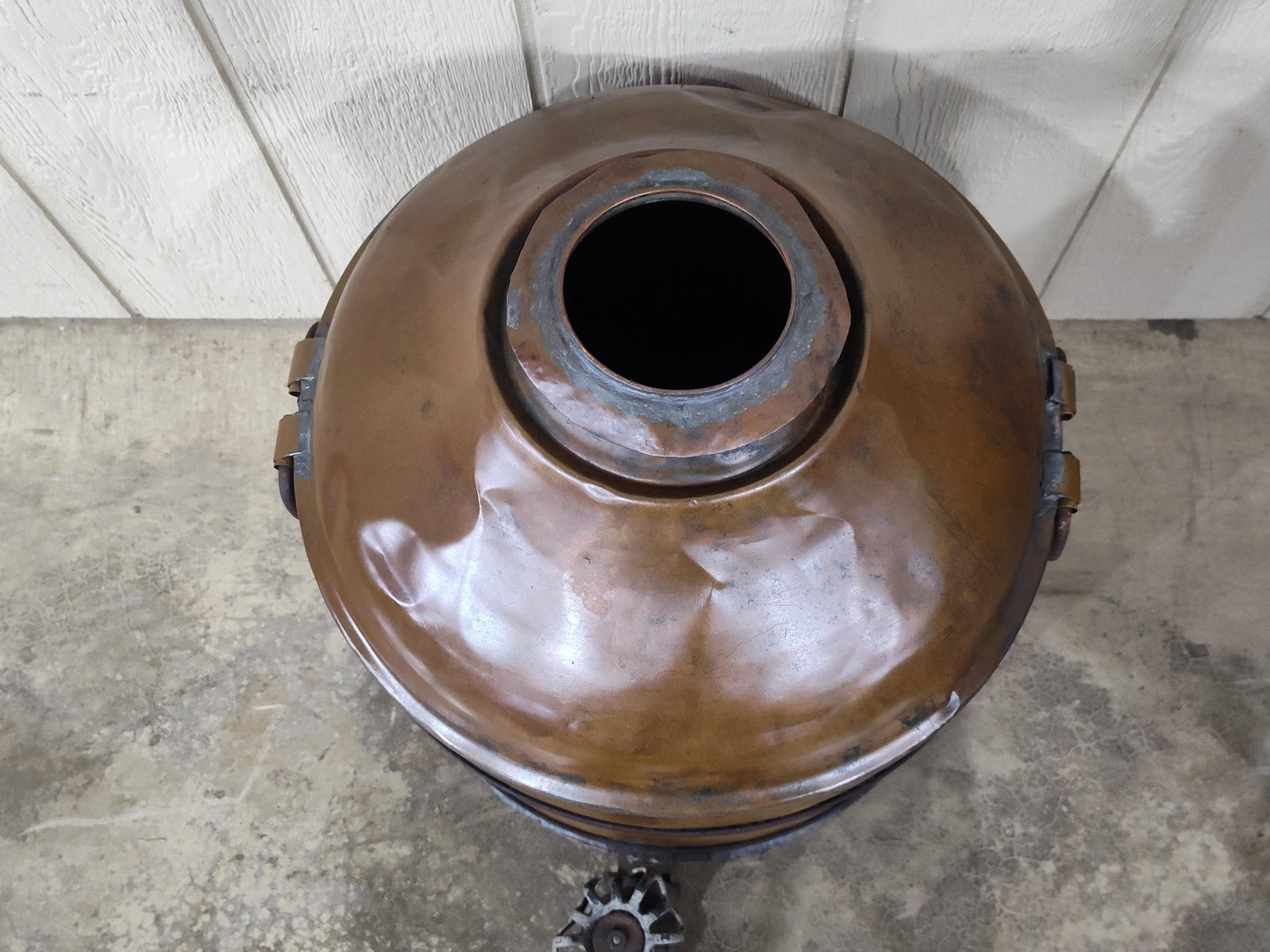 Early Copper Handled Vessel with Valve - 3