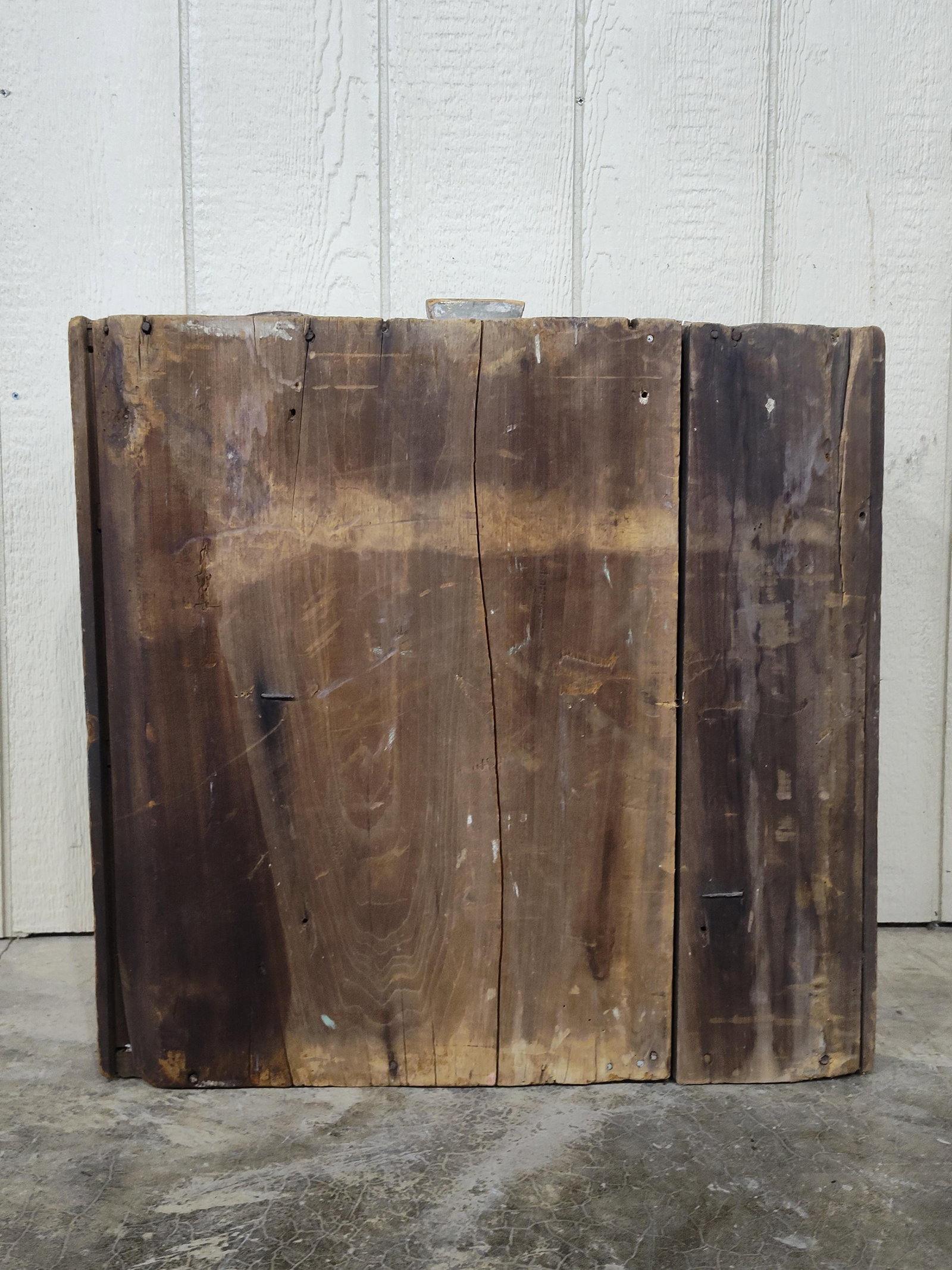 Primitive painted Hanging Cabinet - 5