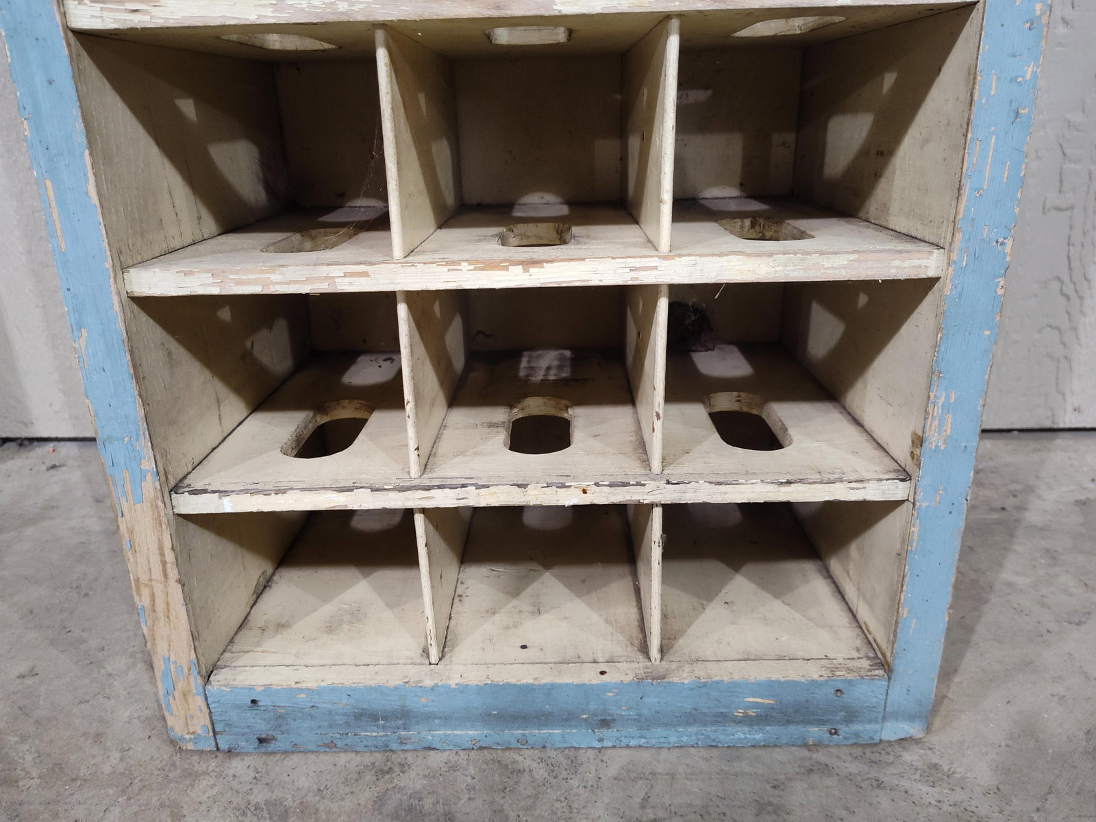 Primitive painted Dovetailed Postal Cabinet - 4