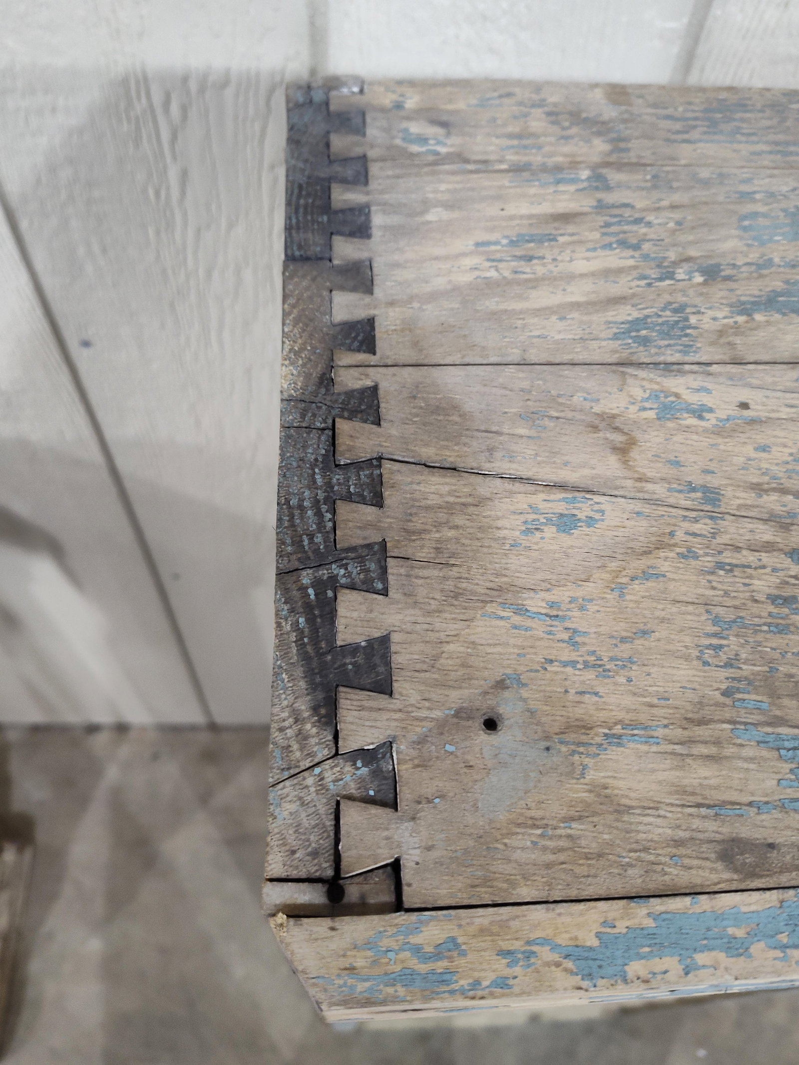 Primitive painted Dovetailed Postal Cabinet - 6